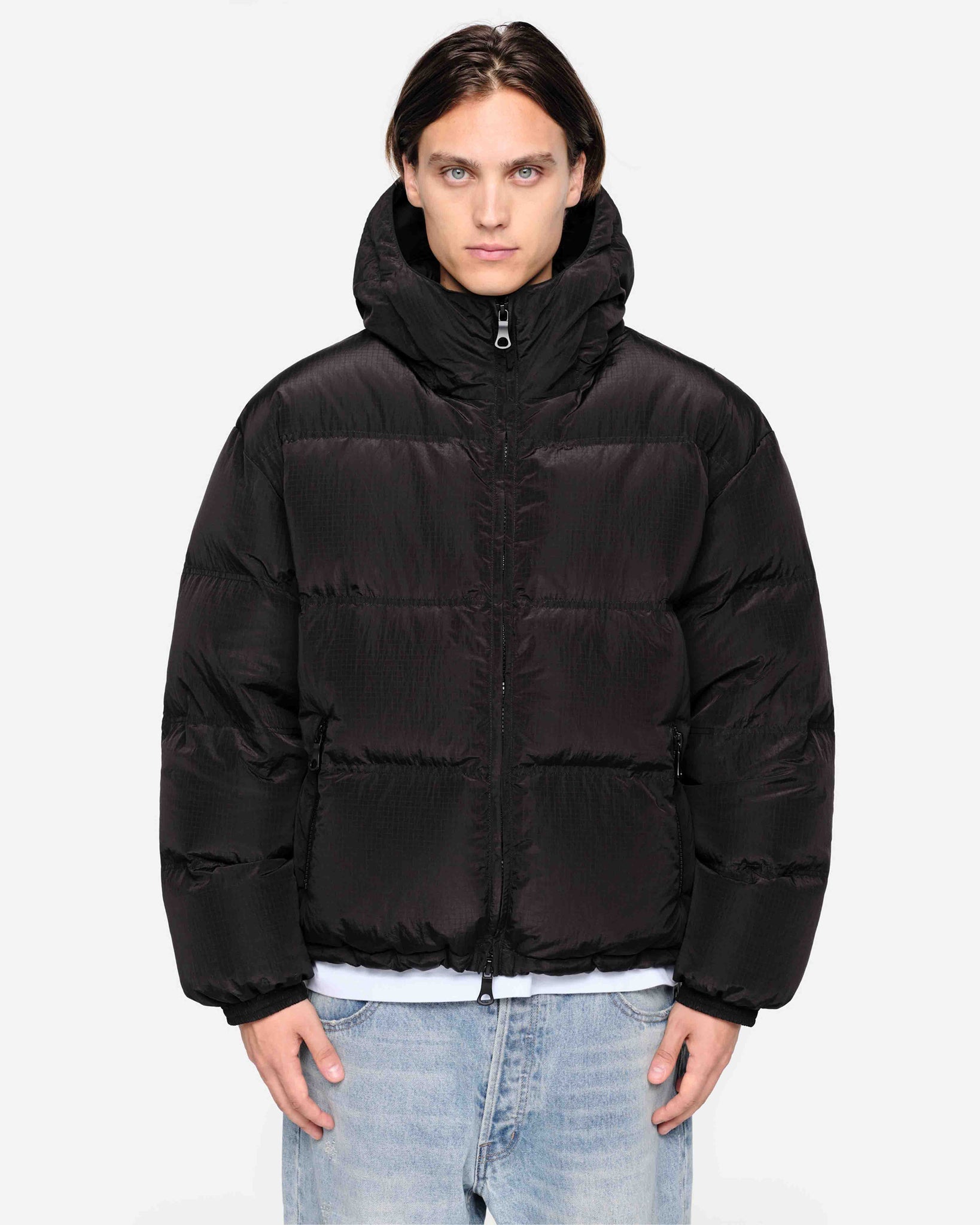 DOWN PUFFER COAT - BLACK from Summit Clothing UK