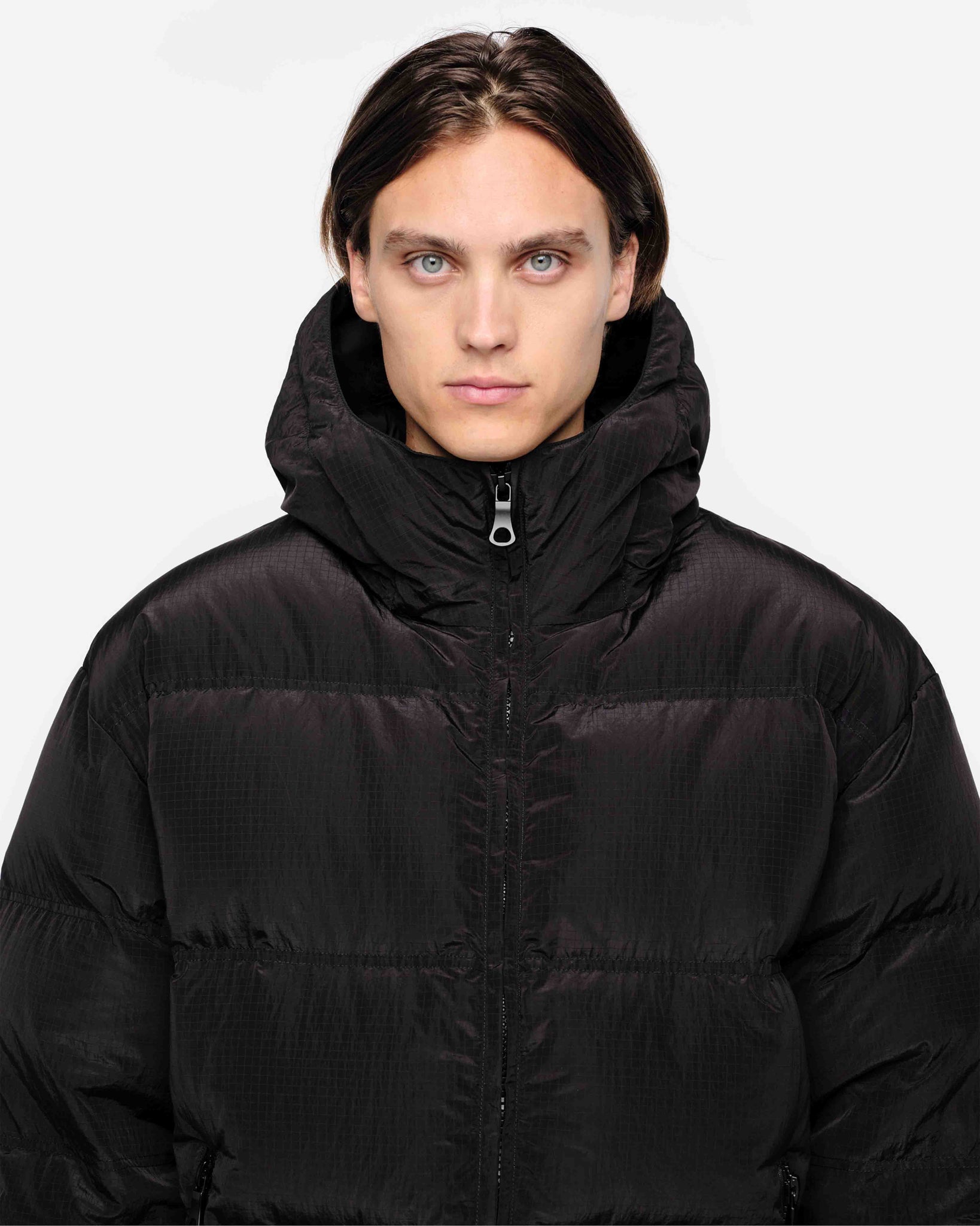 DOWN PUFFER COAT - BLACK from Summit Clothing UK