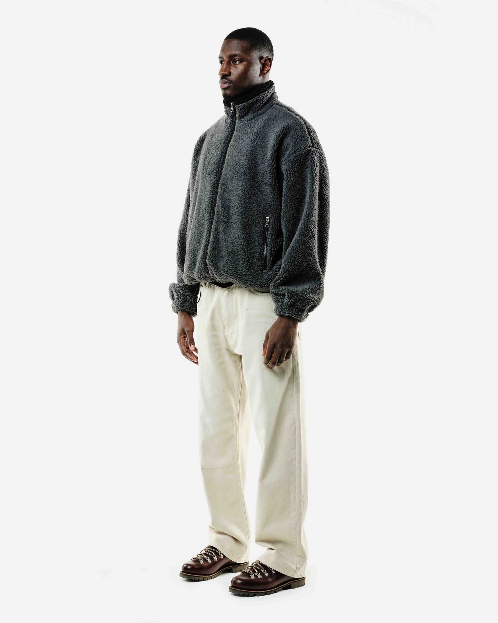 FLEECE JACKET - GREY from Summit Clothing UK