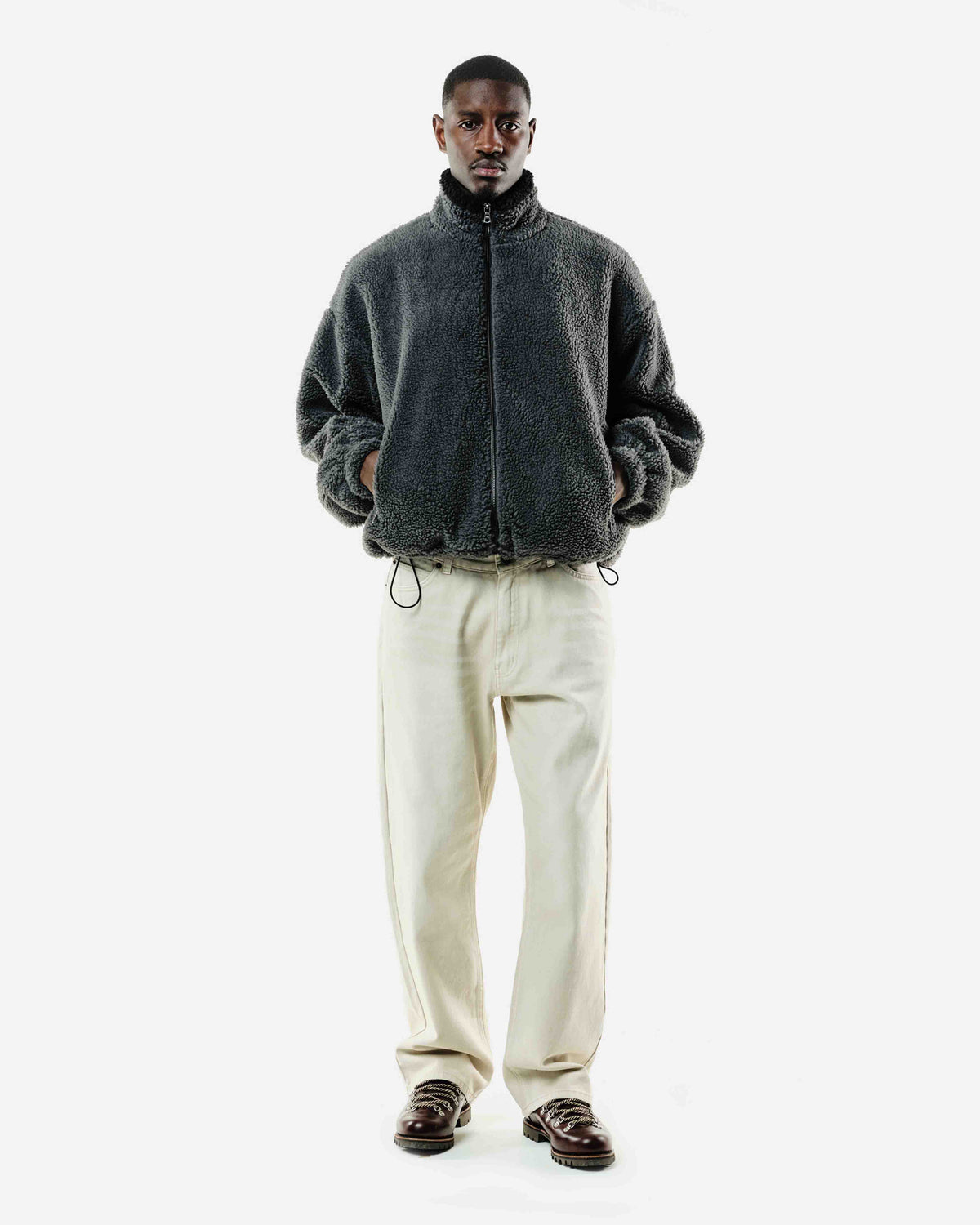 FLEECE JACKET - GREY from Summit Clothing UK