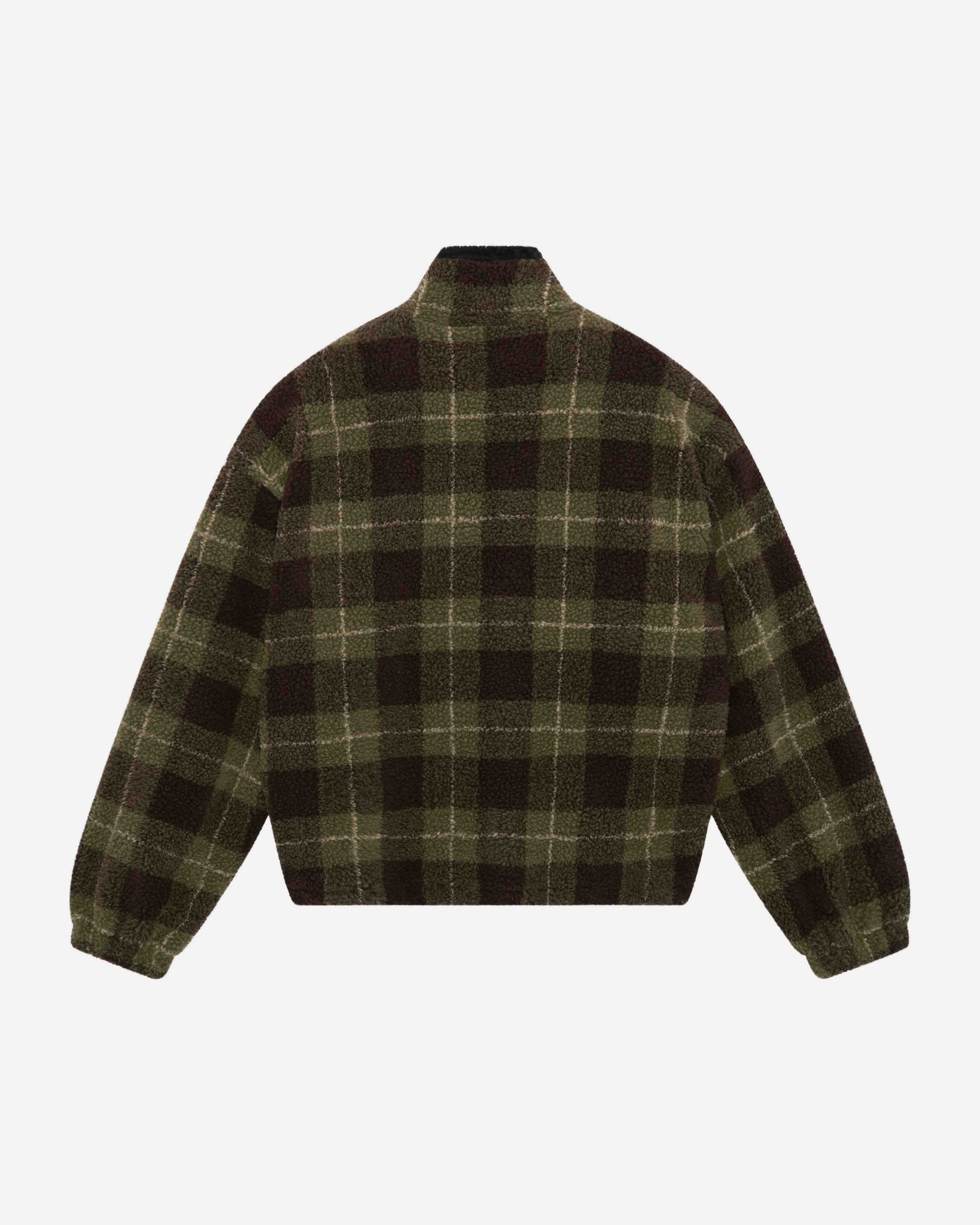 FLEECE JACKET - OLIVE CHECK from Summit Clothing UK
