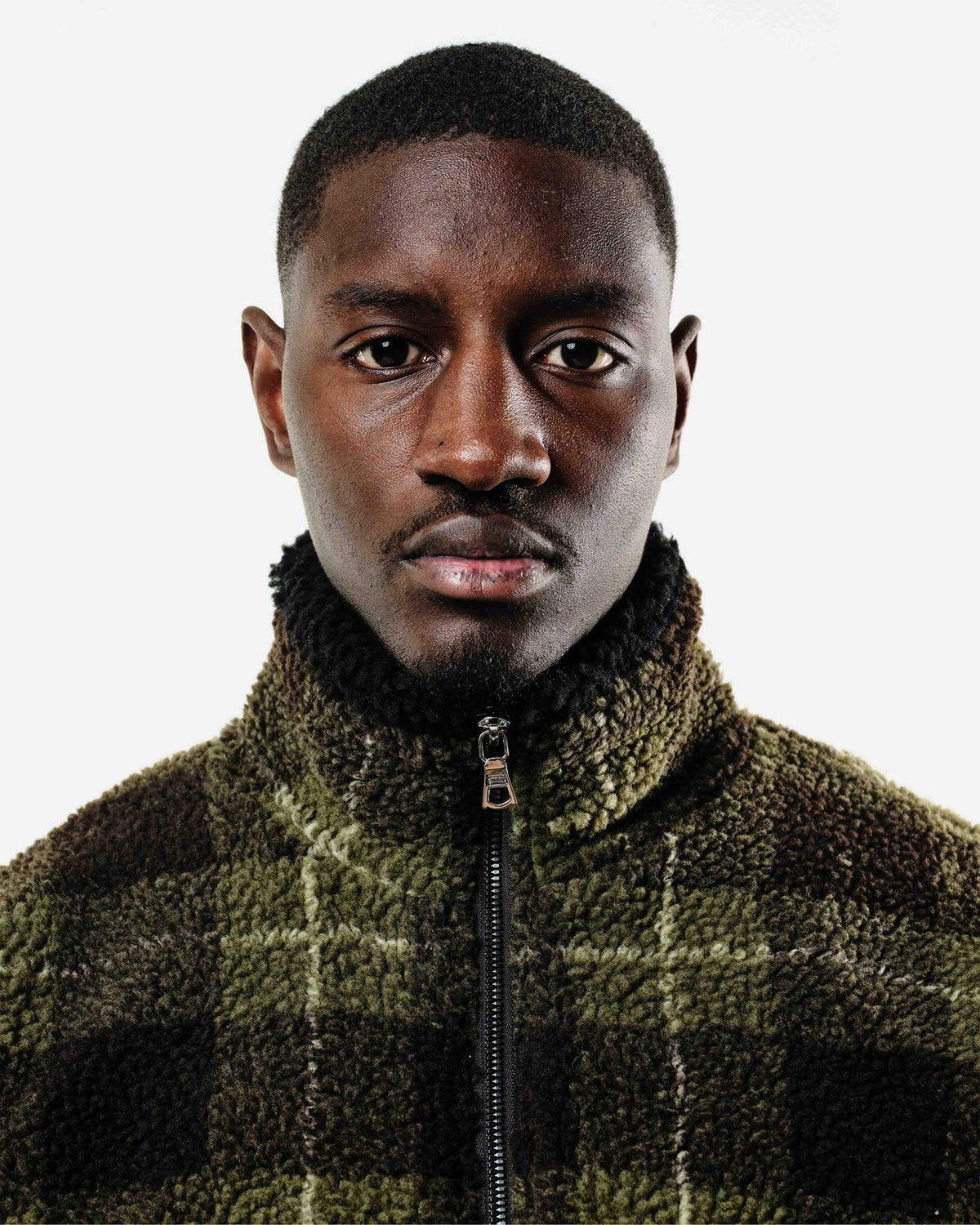 FLEECE JACKET - OLIVE CHECK from Summit Clothing UK