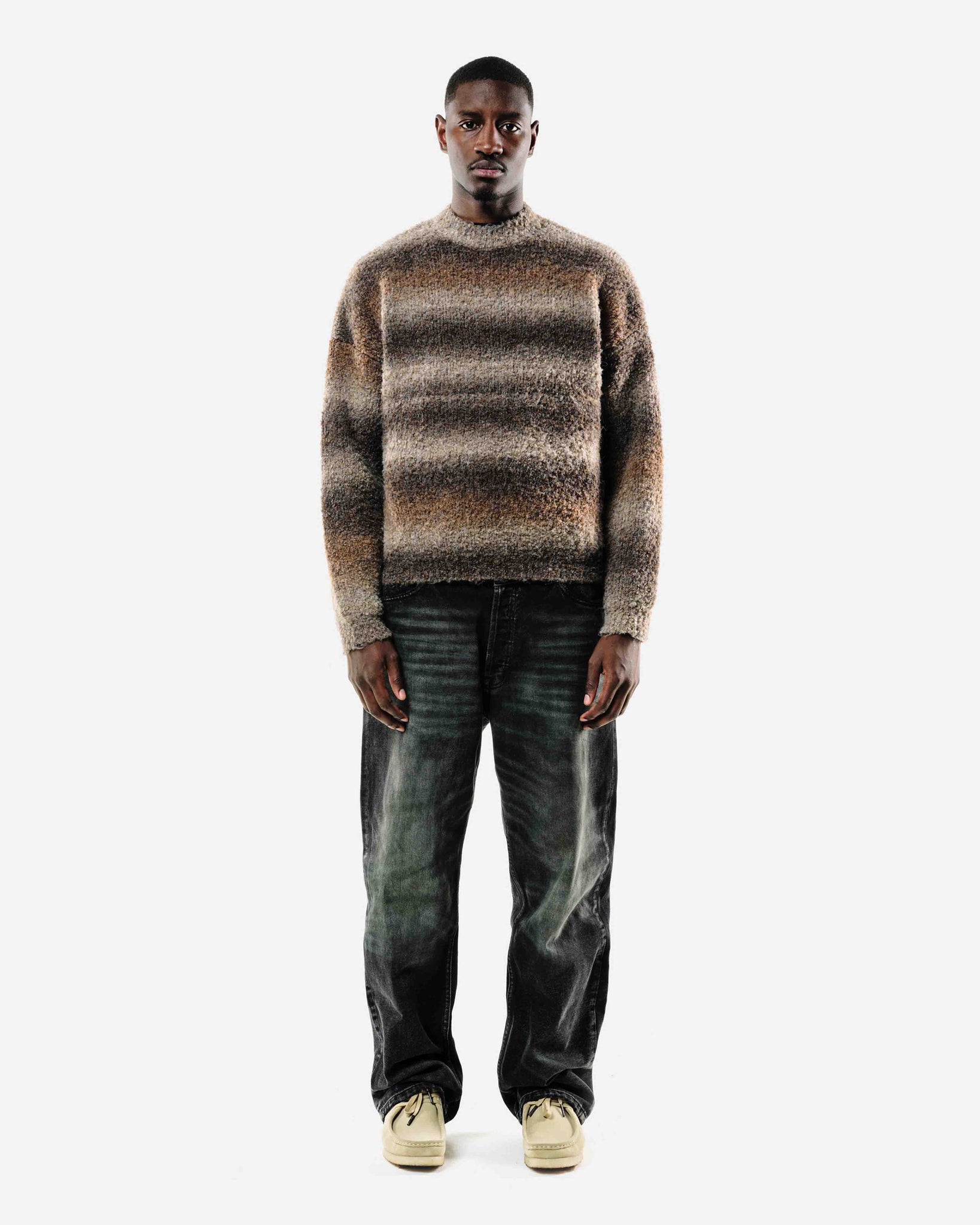 GRADIENT WOOL KNIT - BROWN from Summit Clothing UK