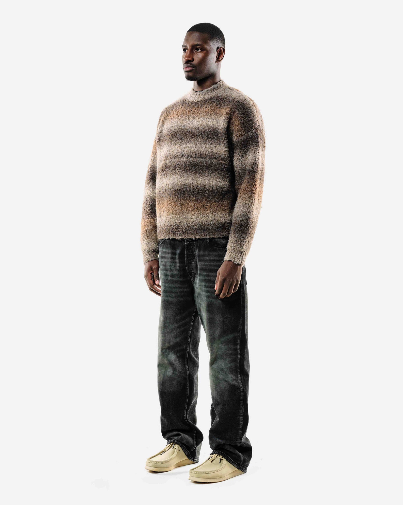GRADIENT WOOL KNIT - BROWN from Summit Clothing UK
