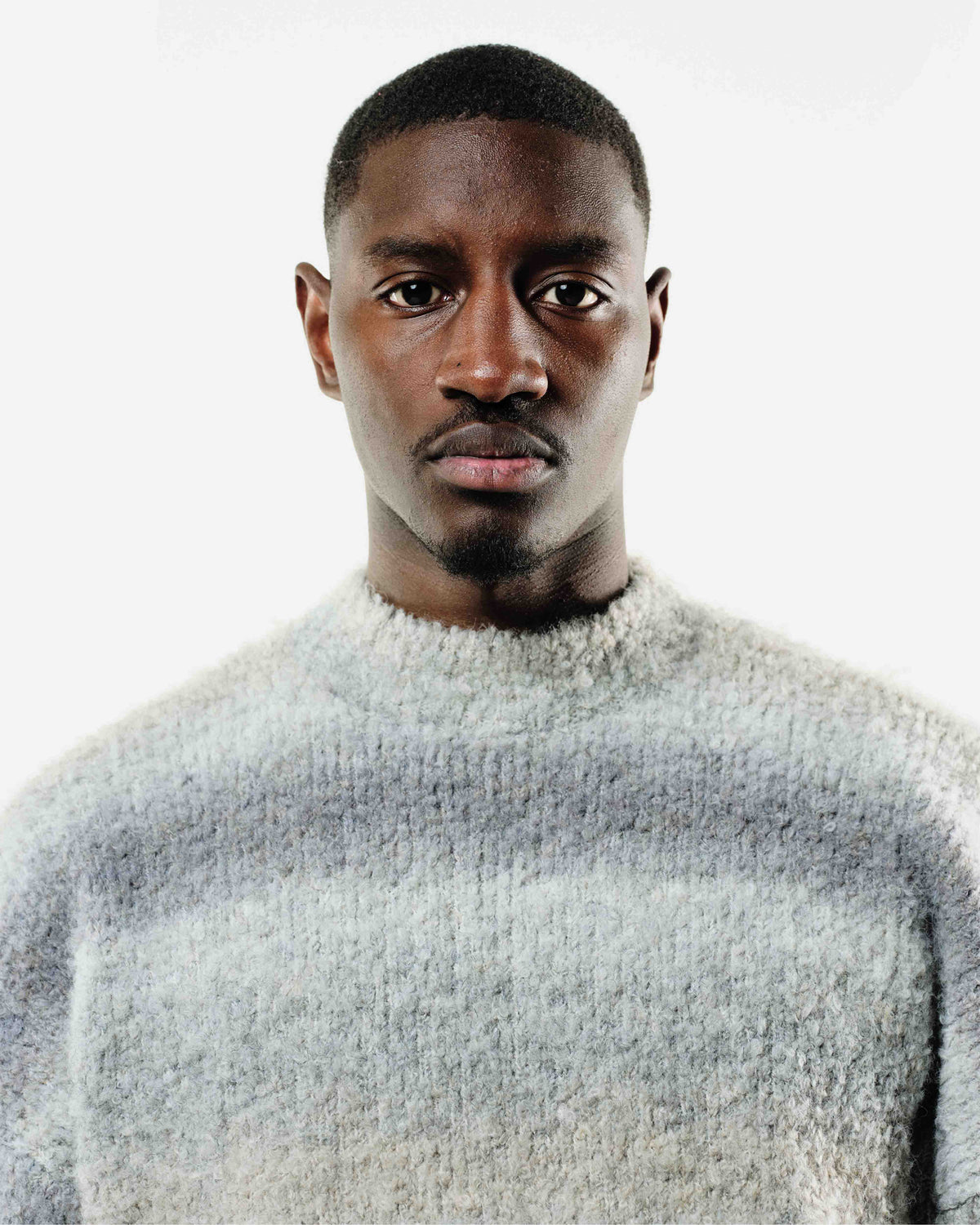 GRADIENT WOOL KNIT - GREY from Summit Clothing UK