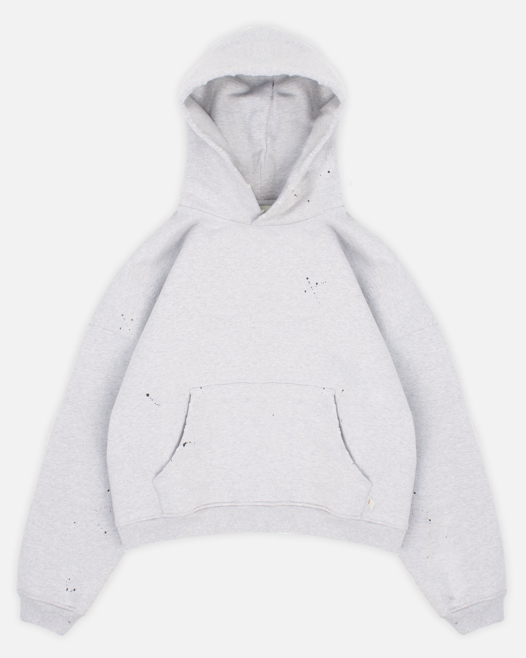 Tie Hoodie - Marled Grey