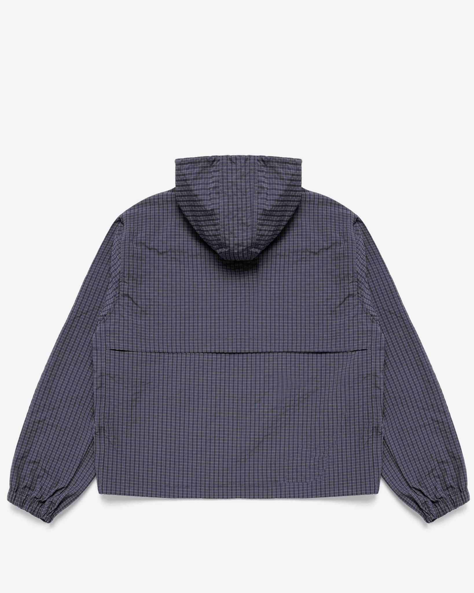 HALF ZIP WINDBREAKER - DARK BLUE CHECK from Summit Clothing UK