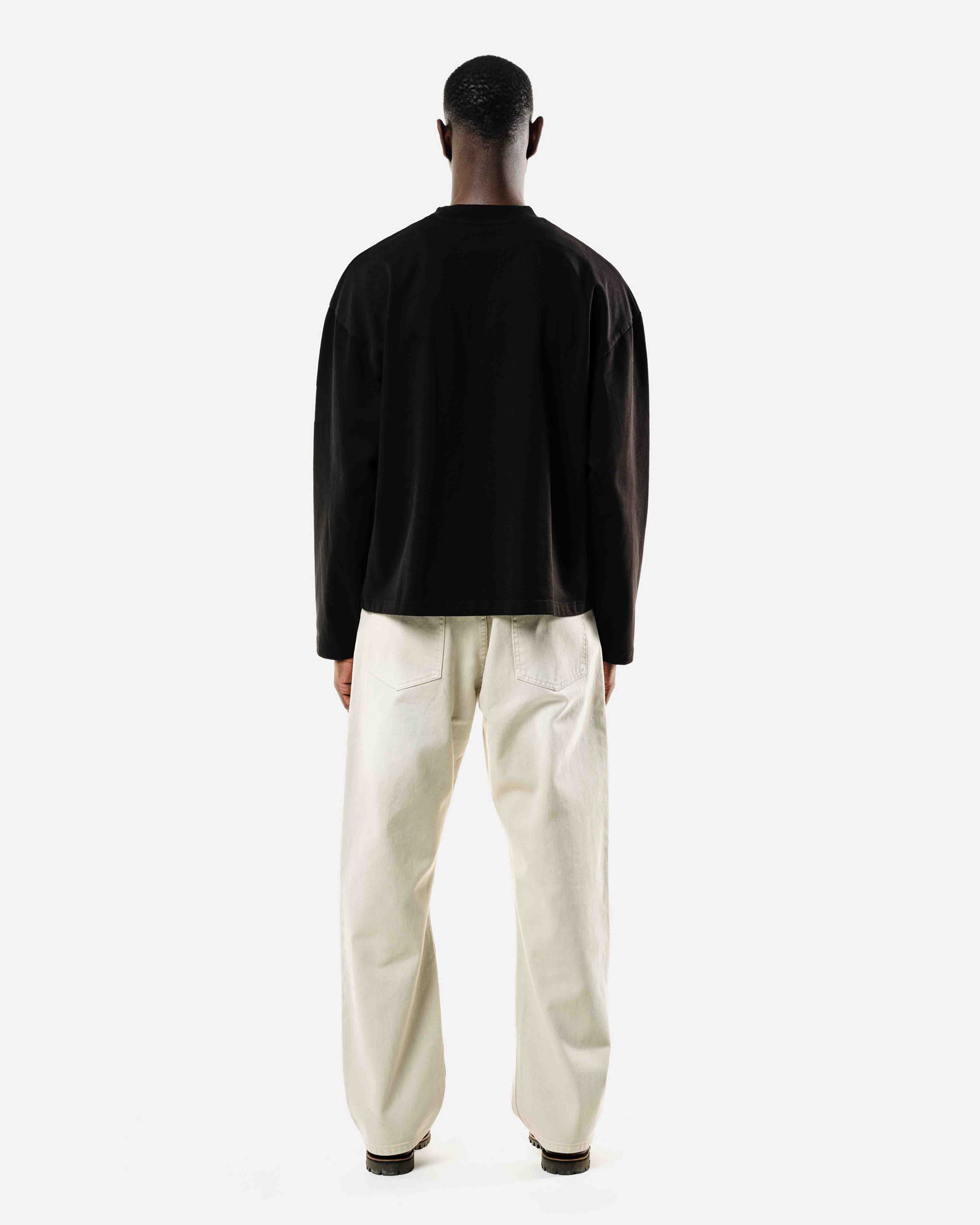 HEAVYWEIGHT LONG SLEEVE T-SHIRT - BLACK from Summit Clothing UK