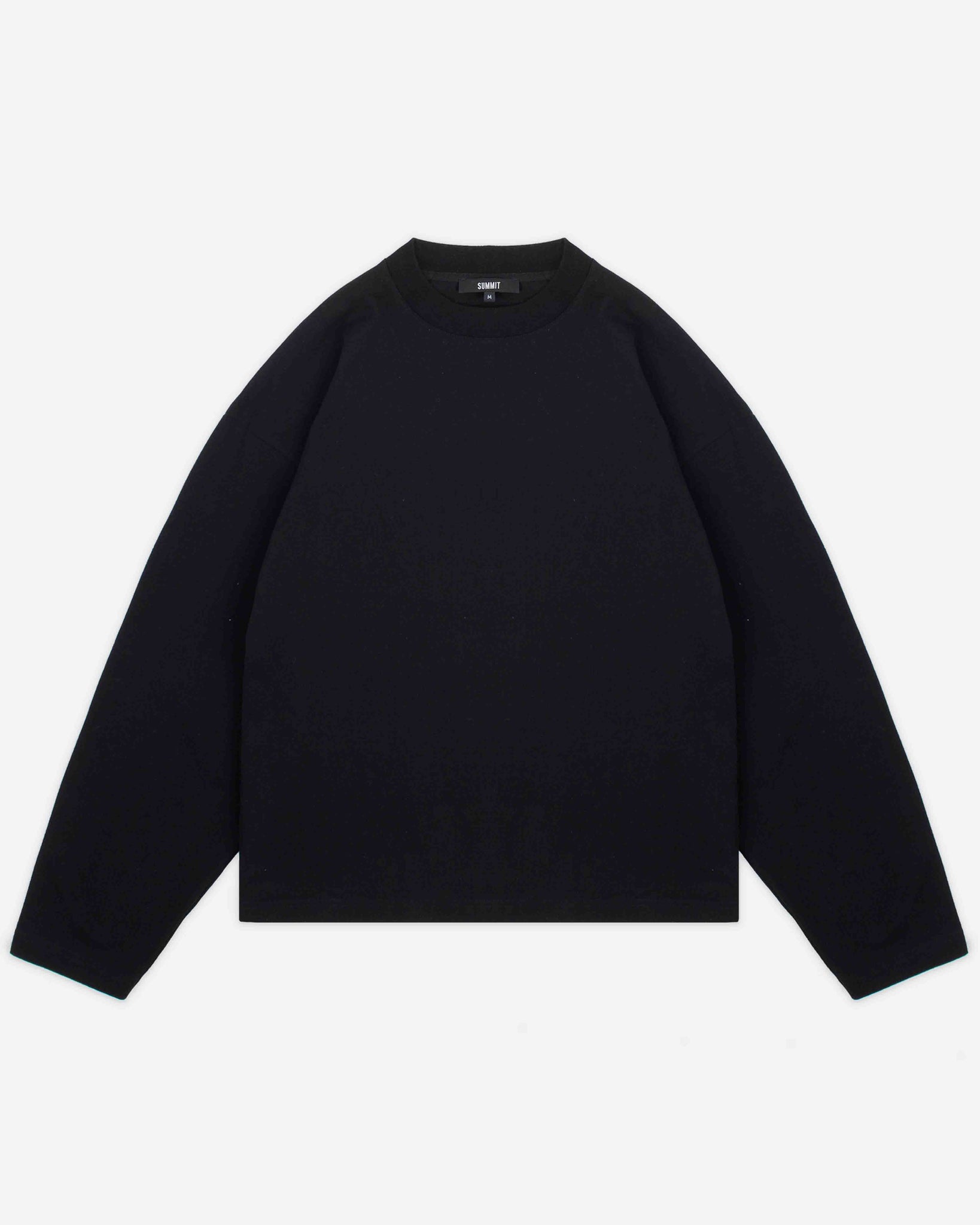 HEAVYWEIGHT LONG SLEEVE T-SHIRT - BLACK from Summit Clothing UK