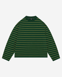 HEAVYWEIGHT LONG SLEEVE T-SHIRT - BOTTLE/YELLOW STRIPE from Summit Clothing UK