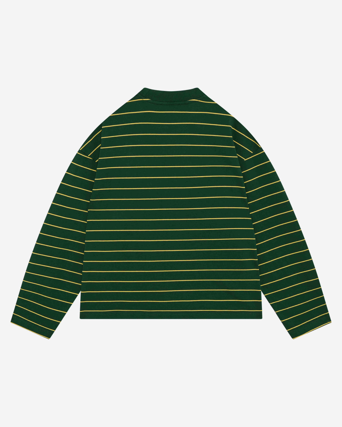 HEAVYWEIGHT LONG SLEEVE T-SHIRT - BOTTLE/YELLOW STRIPE from Summit Clothing UK