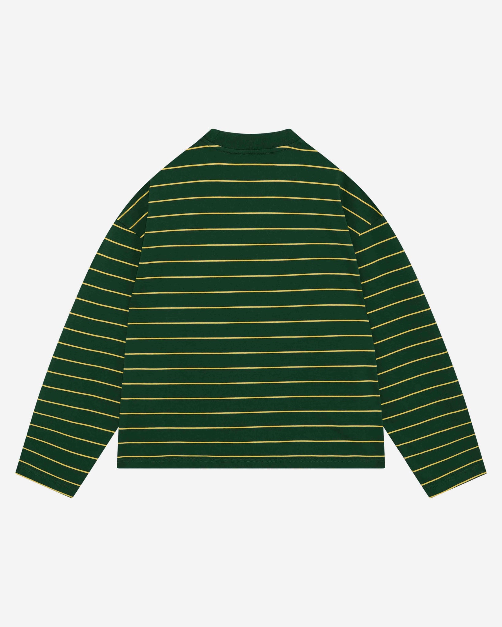 HEAVYWEIGHT LONG SLEEVE T-SHIRT - BOTTLE/YELLOW STRIPE from Summit Clothing UK