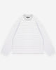 HEAVYWEIGHT LONG SLEEVE T-SHIRT - MARL GREY STRIPE
