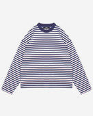 HEAVYWEIGHT LONG SLEEVE T-SHIRT - NAVY STRIPE