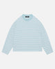 HEAVYWEIGHT LONG SLEEVE T-SHIRT - PALE BLUE STRIPE