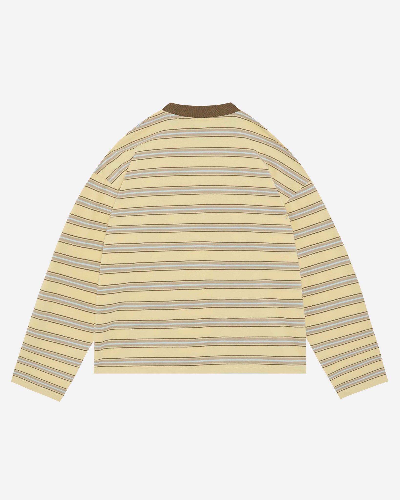 HEAVYWEIGHT LONG SLEEVE T-SHIRT - YELLOW STRIPE from Summit Clothing UK