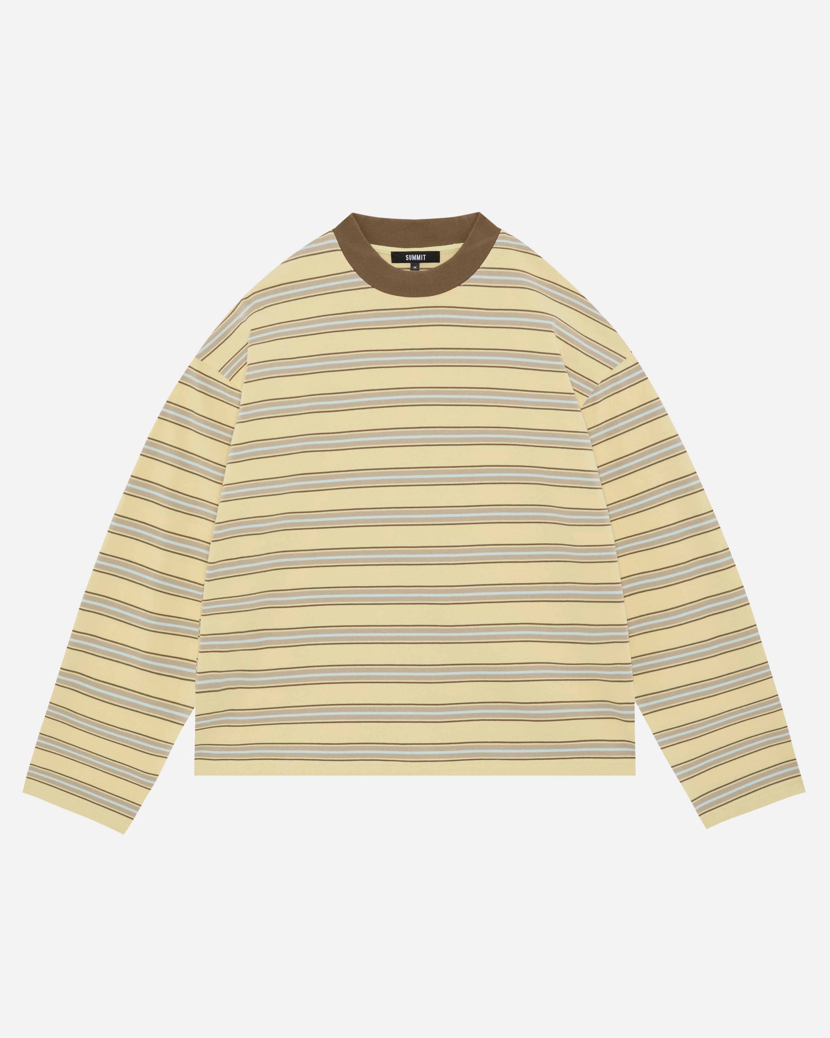HEAVYWEIGHT LONG SLEEVE T-SHIRT - YELLOW STRIPE from Summit Clothing UK
