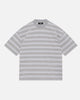 HEAVYWEIGHT T-SHIRT - GREY/WHITE STRIPE