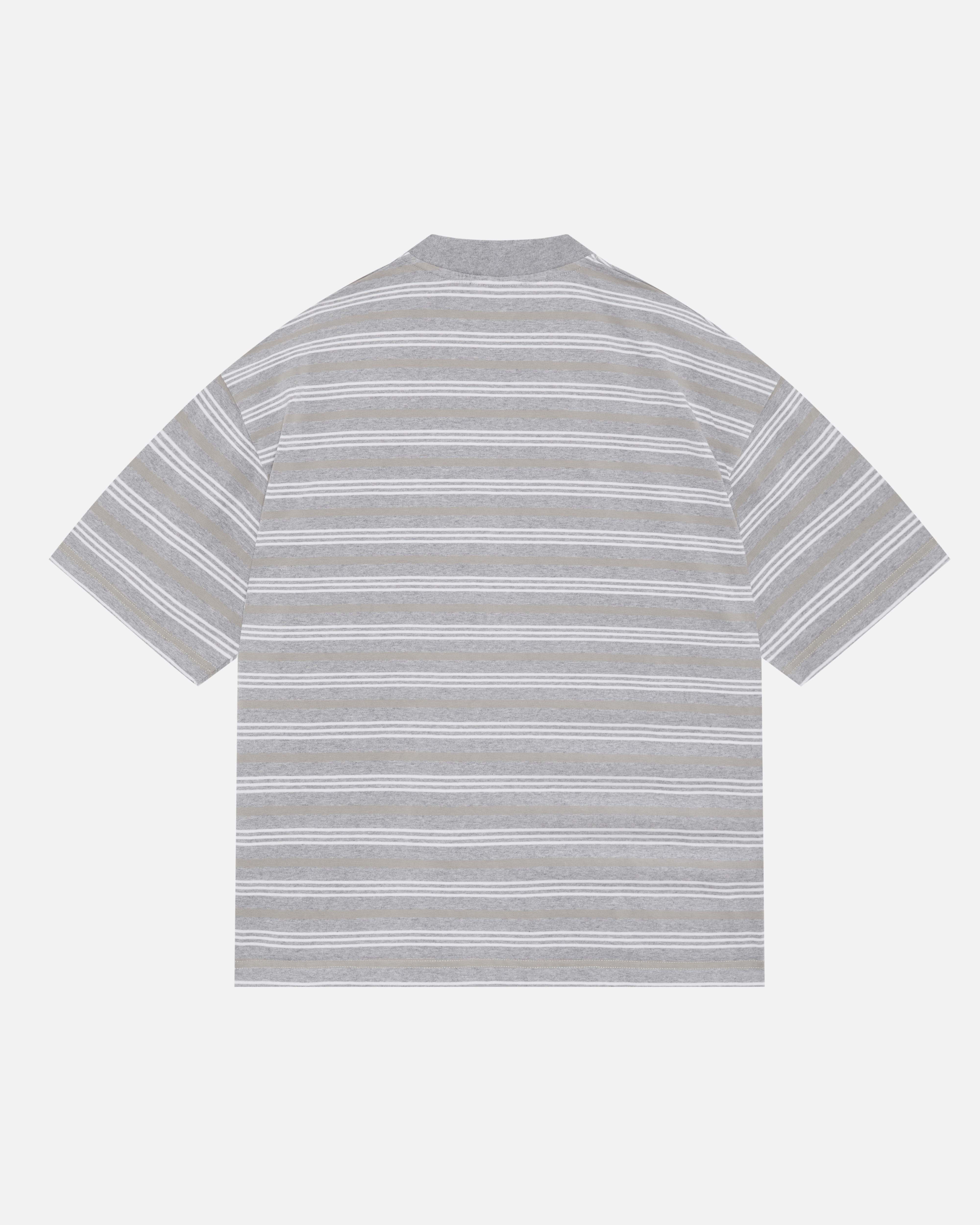 HEAVYWEIGHT T-SHIRT - GREY/WHITE STRIPE from Summit Clothing UK