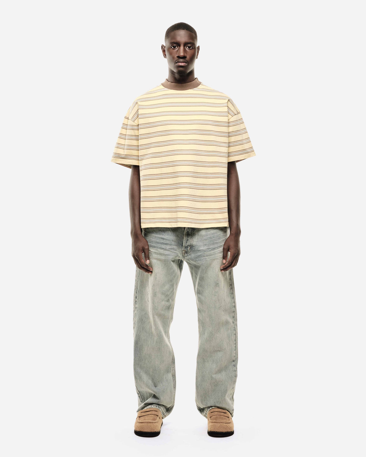 HEAVYWEIGHT T-SHIRT - YELLOW STRIPE from Summit Clothing UK