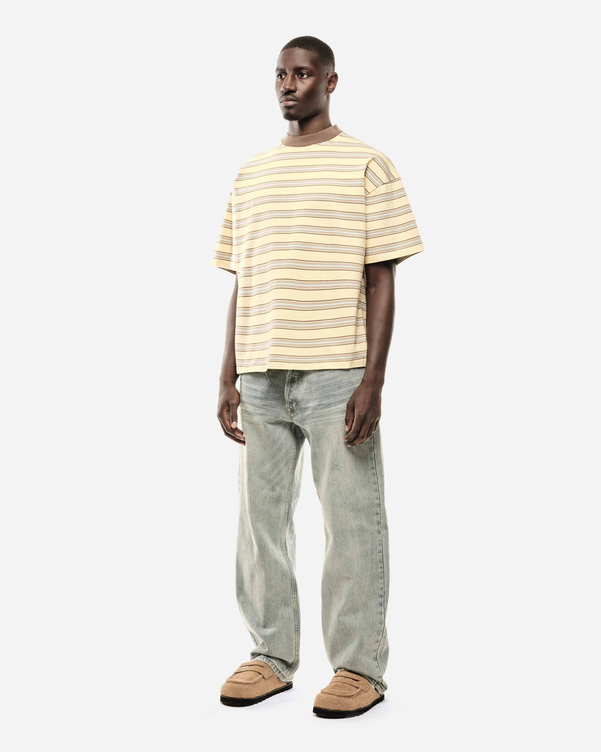 HEAVYWEIGHT T-SHIRT - YELLOW STRIPE