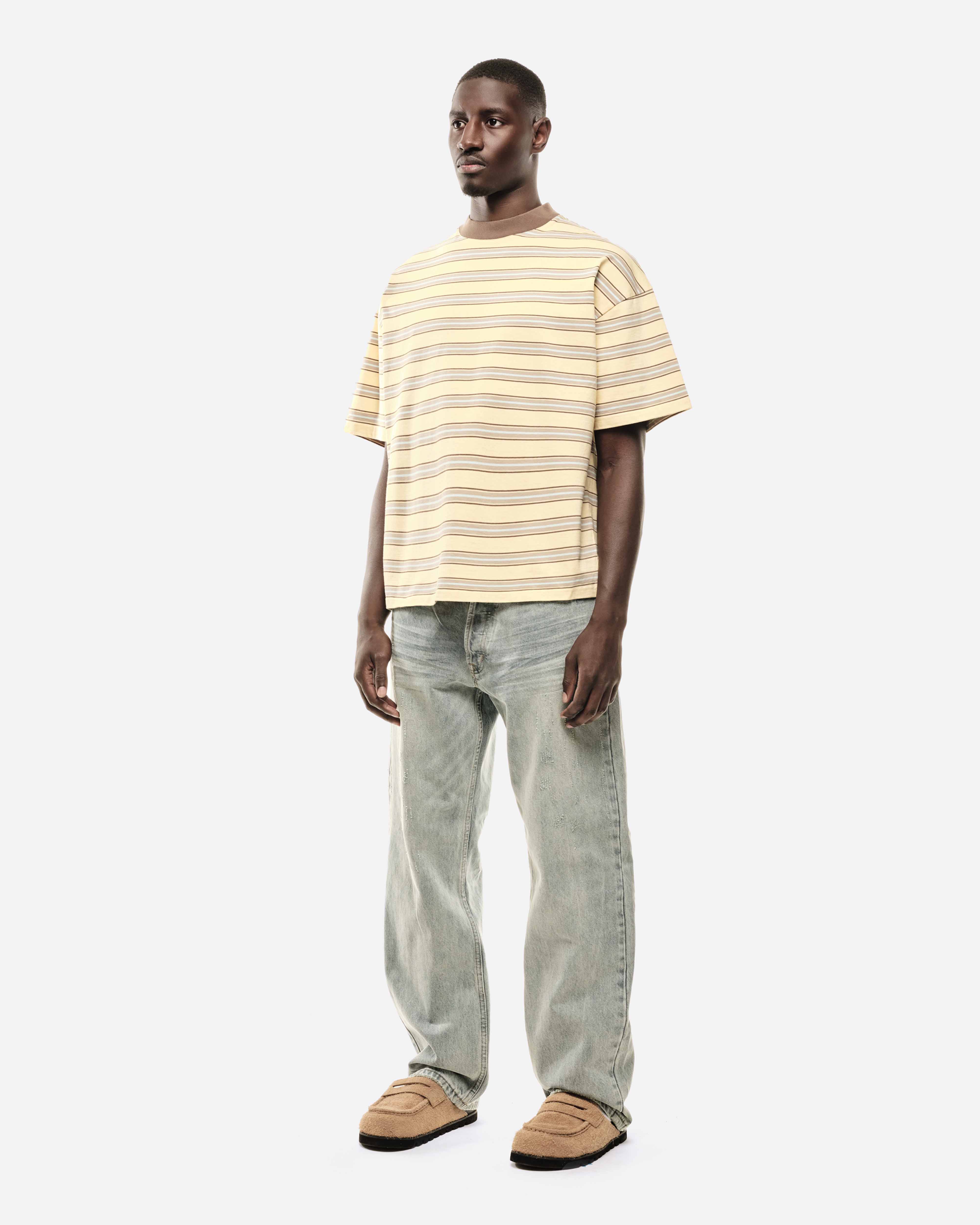 HEAVYWEIGHT T-SHIRT - YELLOW STRIPE from Summit Clothing UK