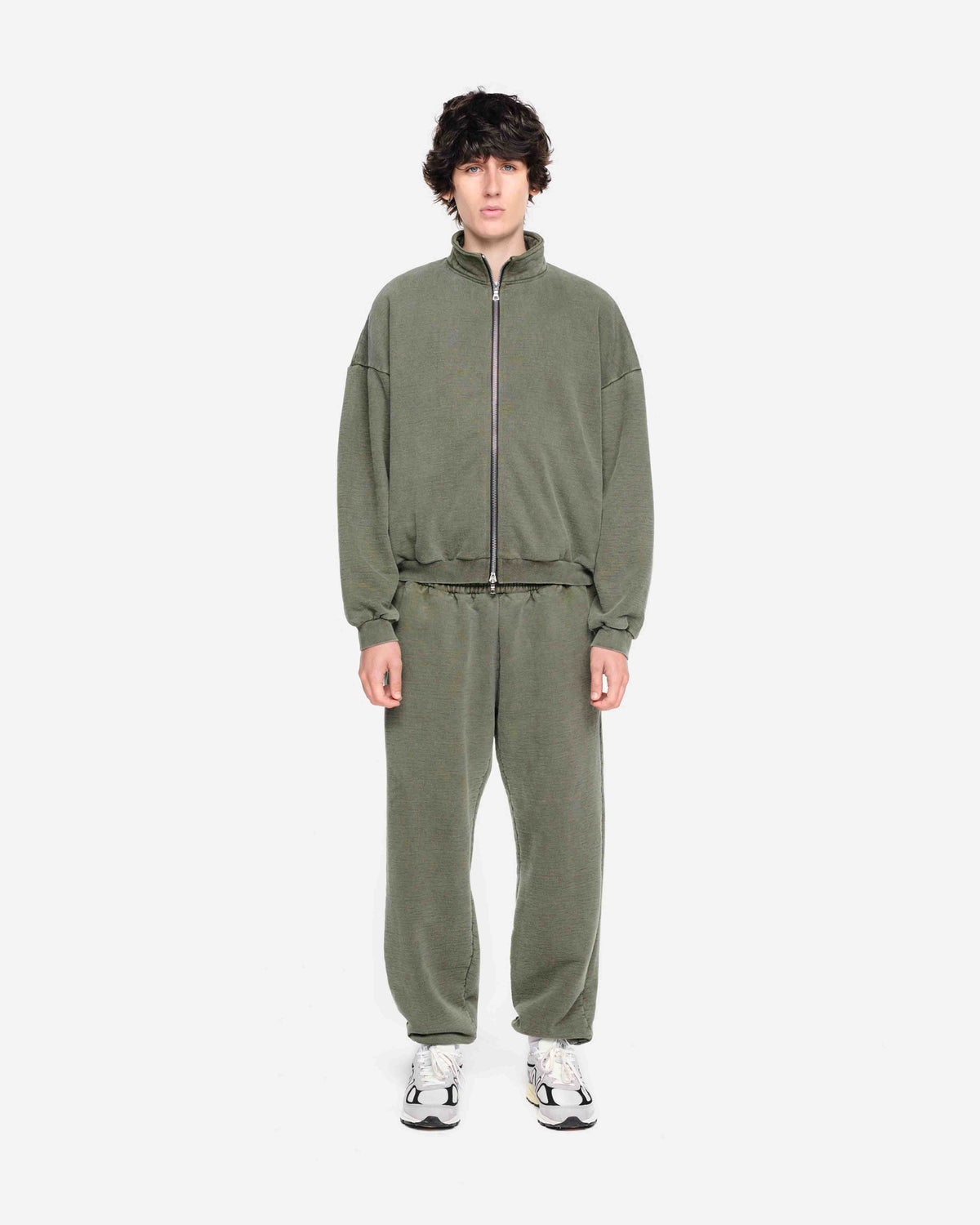 HEAVYWEIGHT TRACK TOP - VINTAGE OLIVE from Summit Clothing UK