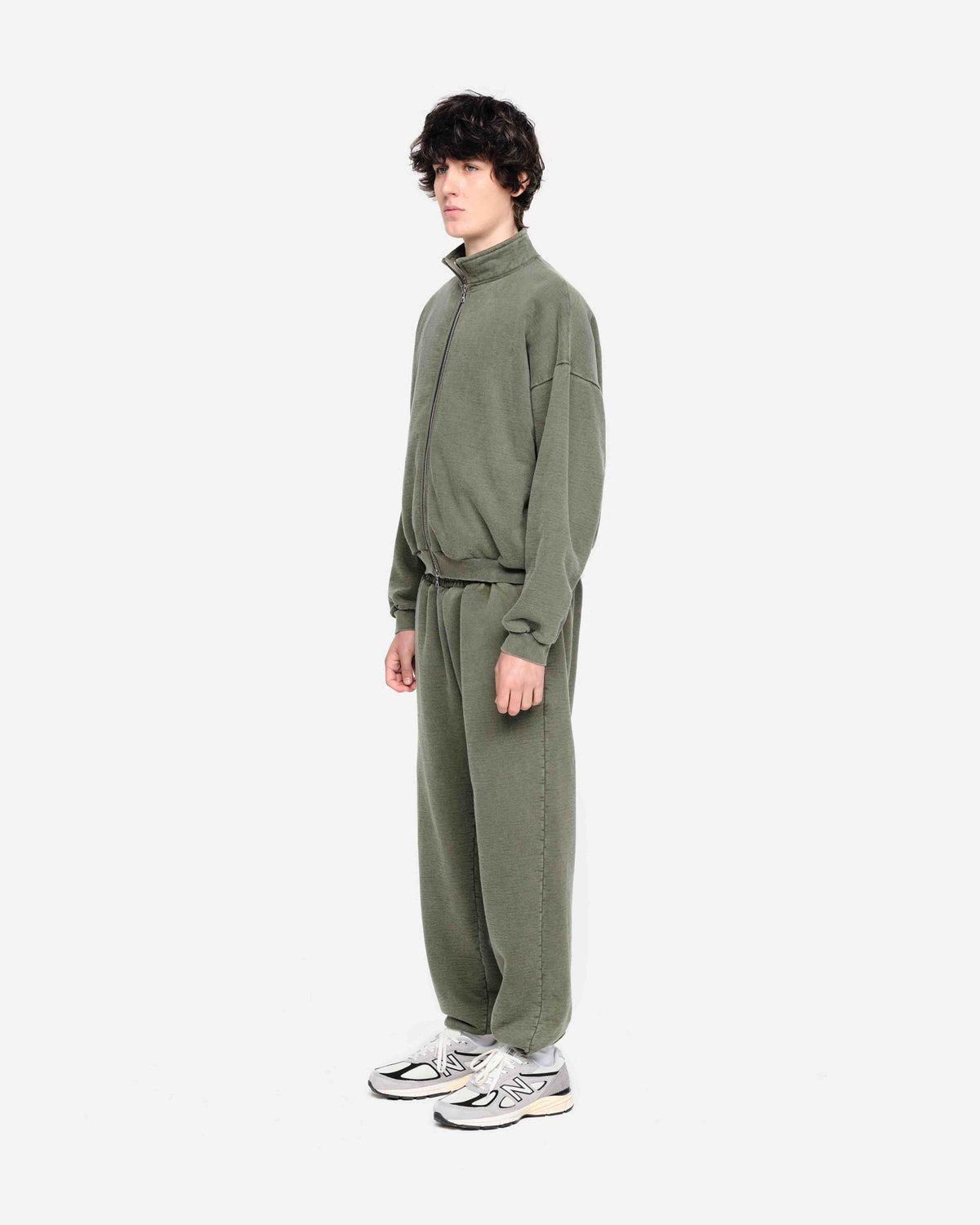 HEAVYWEIGHT TRACK TOP - VINTAGE OLIVE from Summit Clothing UK