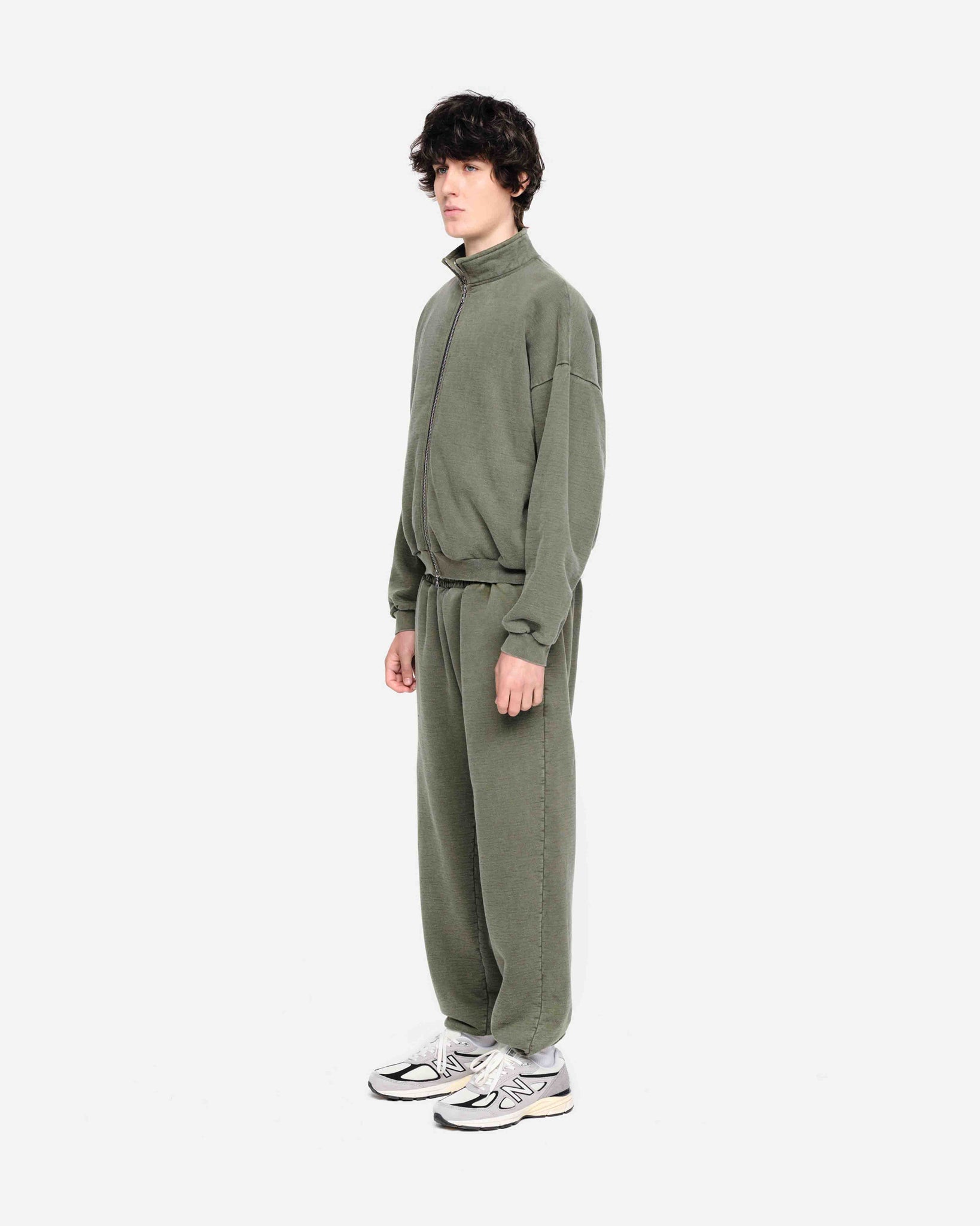 HEAVYWEIGHT TRACK TOP - VINTAGE OLIVE from Summit Clothing UK