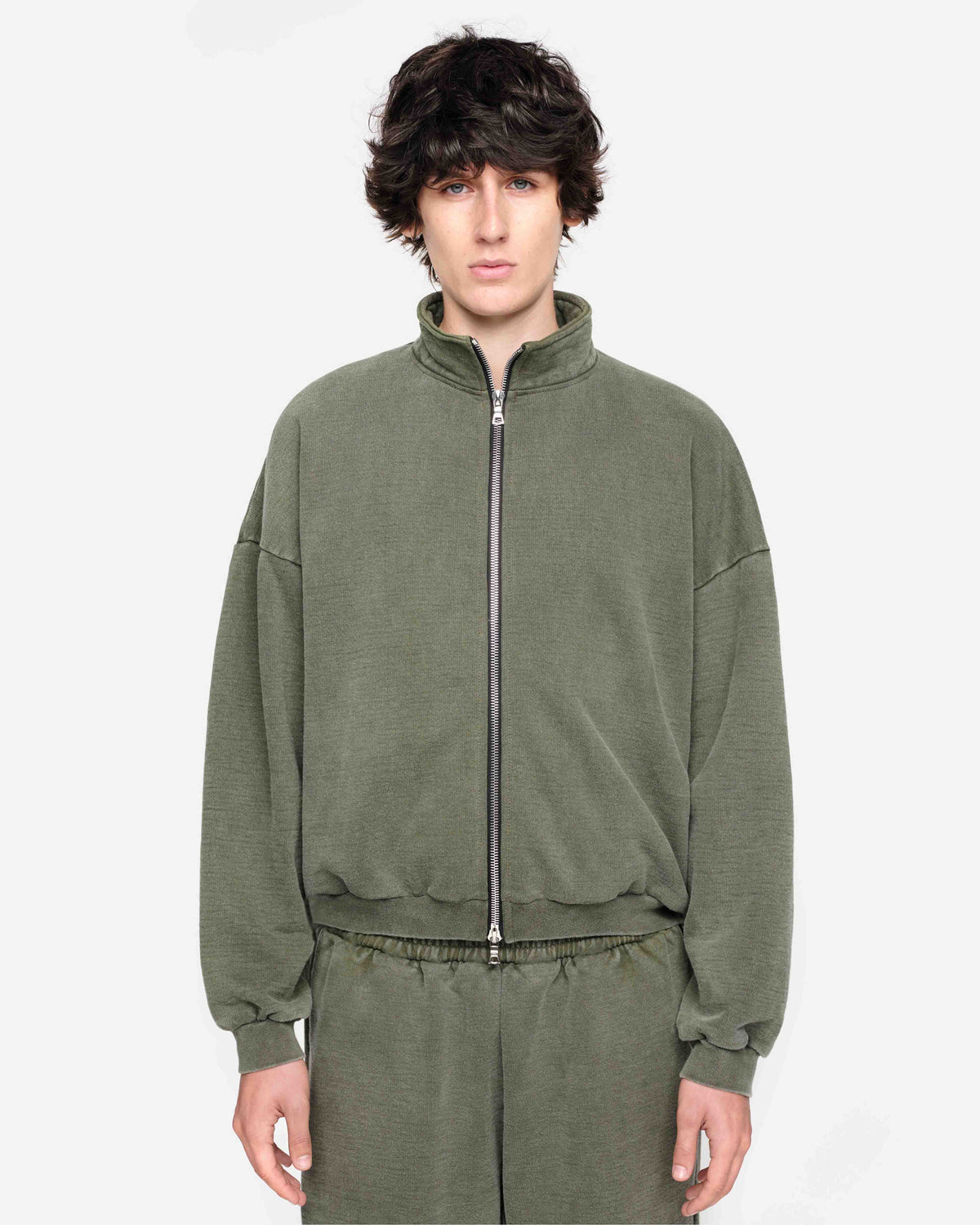 HEAVYWEIGHT TRACK TOP - VINTAGE OLIVE from Summit Clothing UK