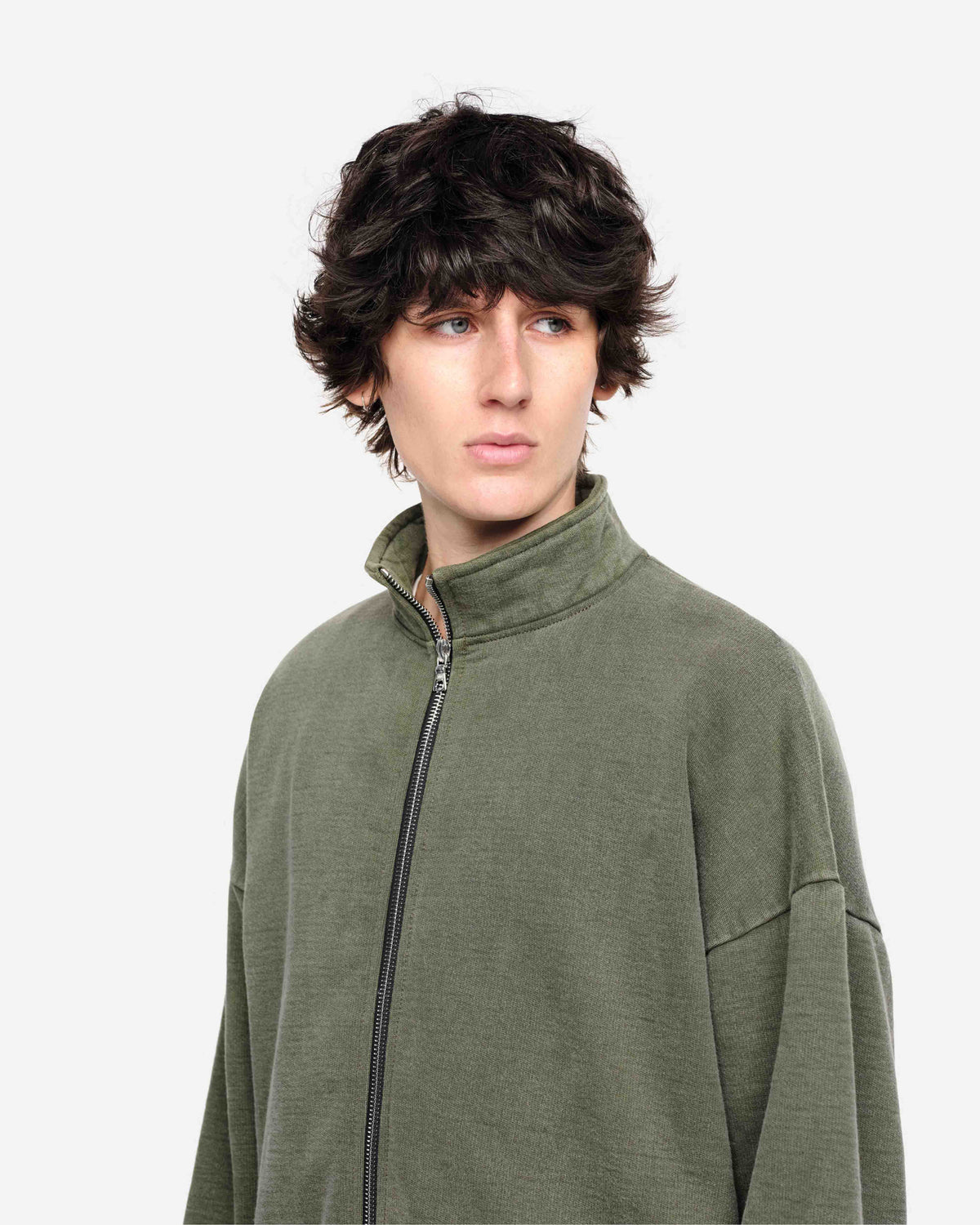 HEAVYWEIGHT TRACK TOP - VINTAGE OLIVE from Summit Clothing UK