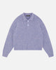 CHUNKY KNIT POLO - PURPLE