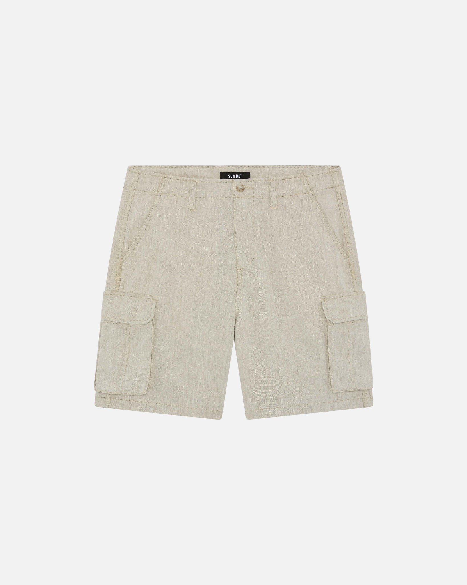 LINEN CARGO SHORT - BIEGE from Summit Clothing UK