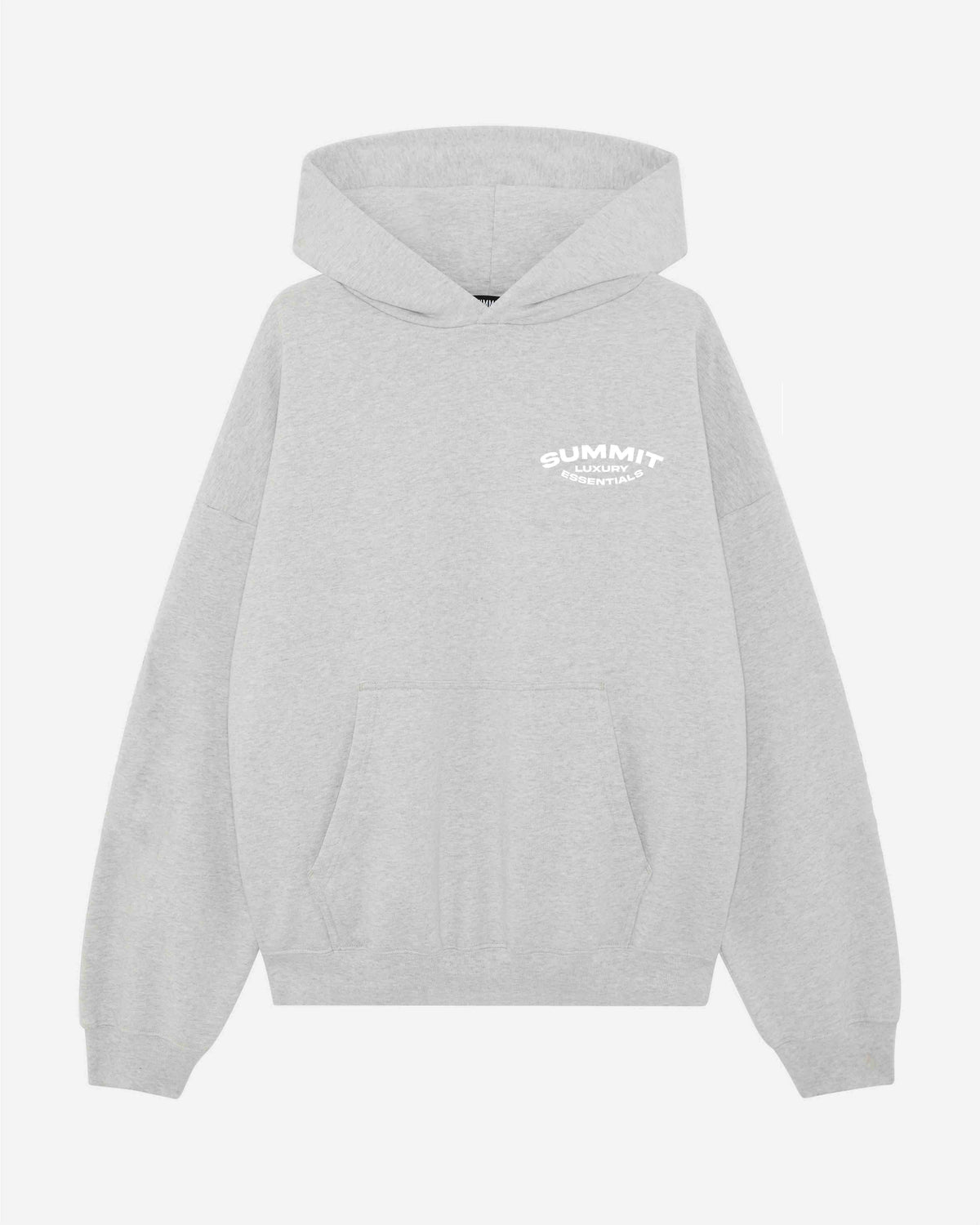 LUXURY ESSENTIALS HOODIE - MARL GREY from Summit Clothing UK