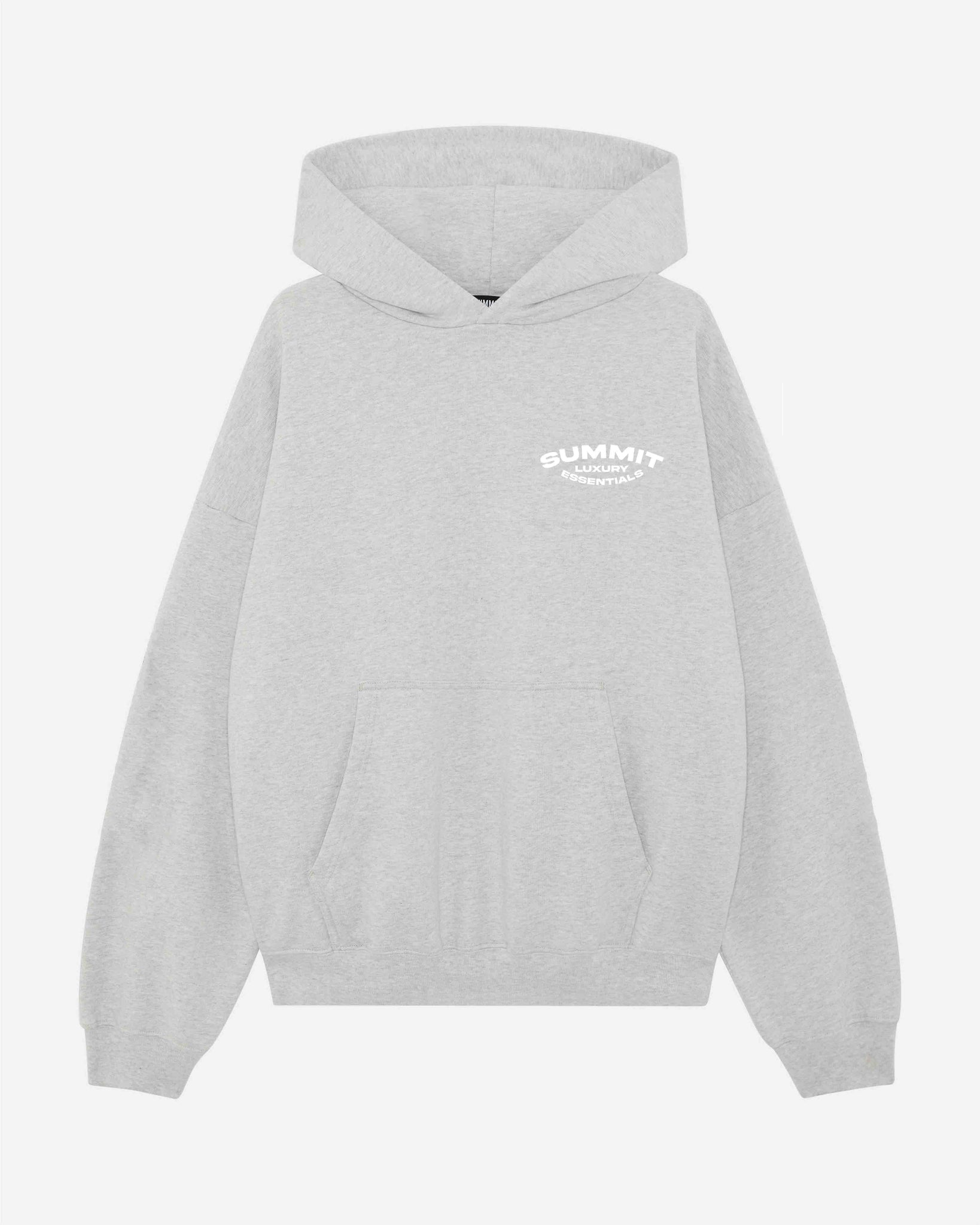 LUXURY ESSENTIALS HOODIE - MARL GREY from Summit Clothing UK