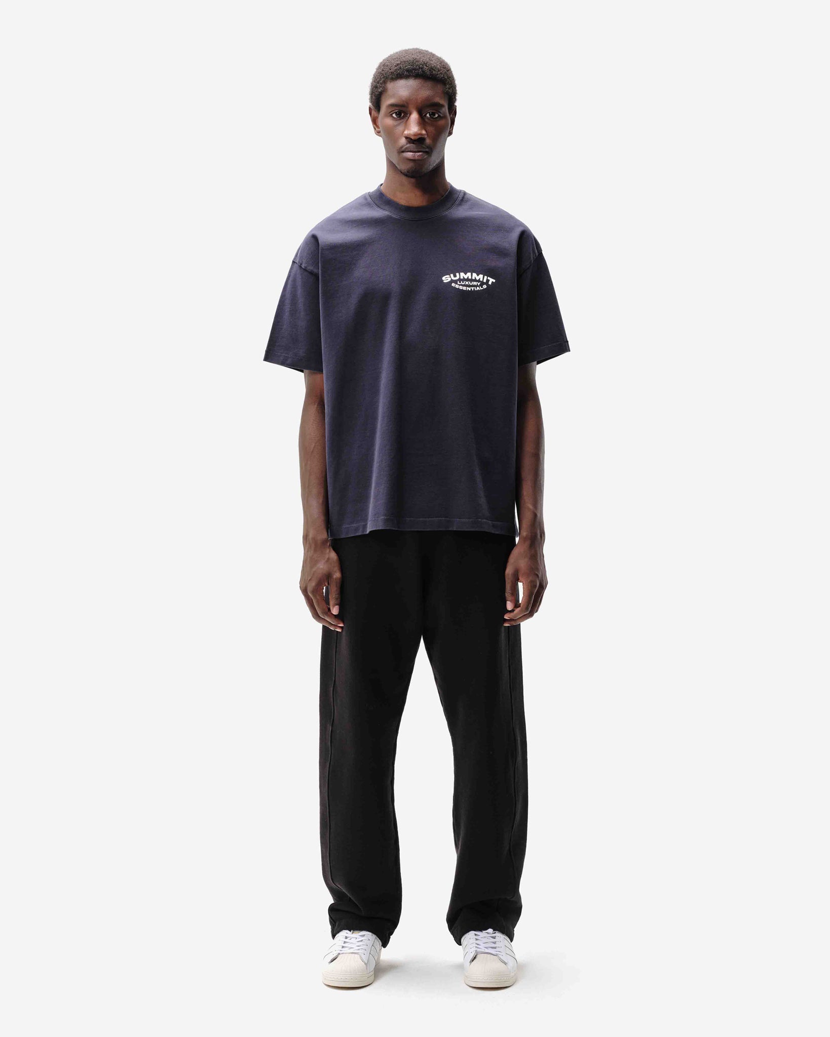 LUXURY ESSENTIALS T-SHIRT - NAVY from Summit Clothing UK