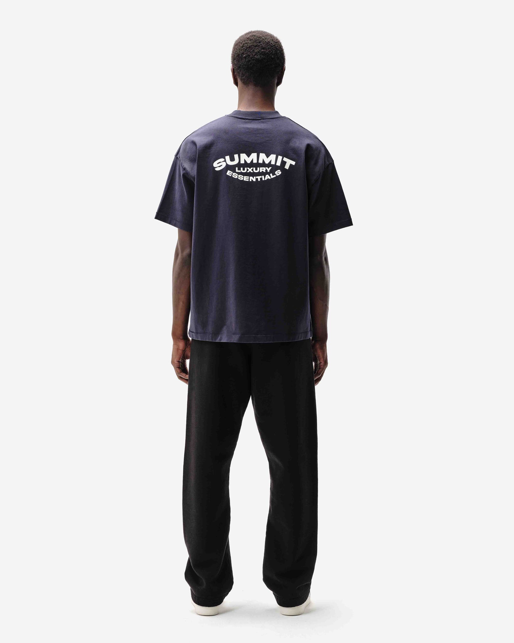 LUXURY ESSENTIALS T-SHIRT - NAVY from Summit Clothing UK
