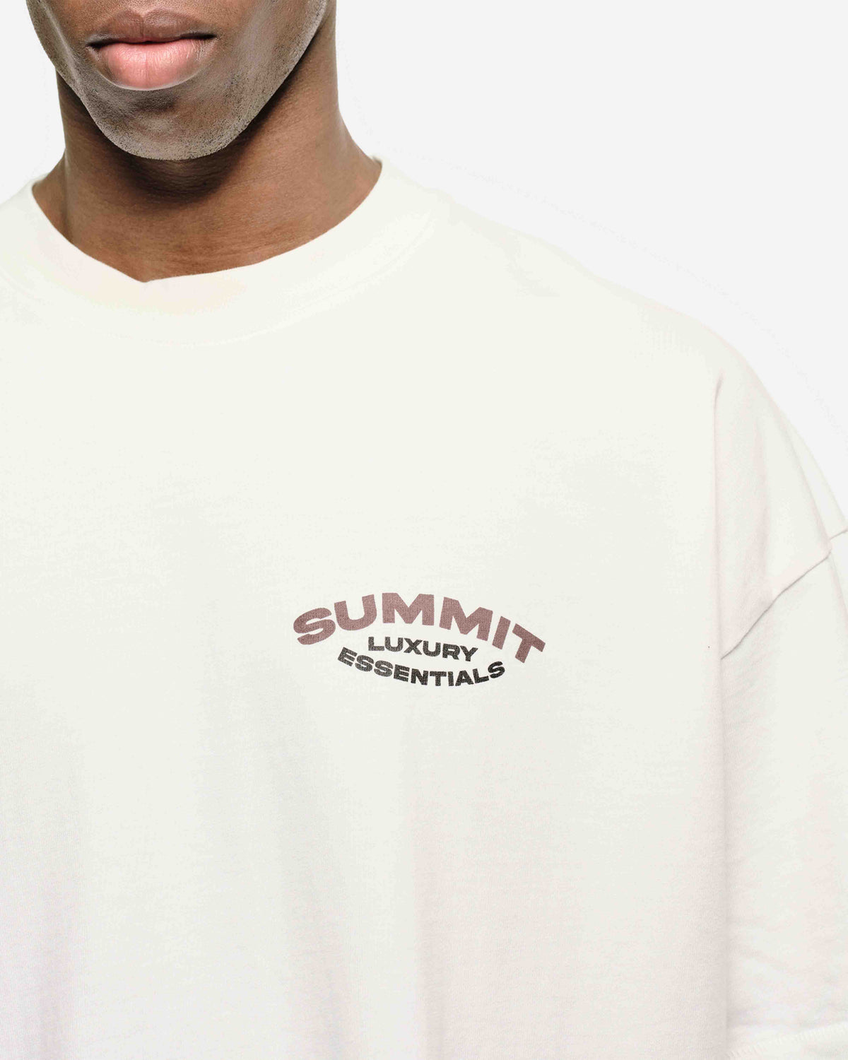 LUXURY ESSENTIALS T-SHIRT - OFF WHITE from Summit Clothing UK