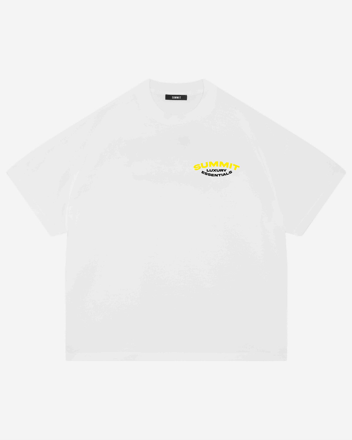 LUXURY ESSENTIALS T-SHIRT - WHITE/YELLOW from Summit Clothing UK