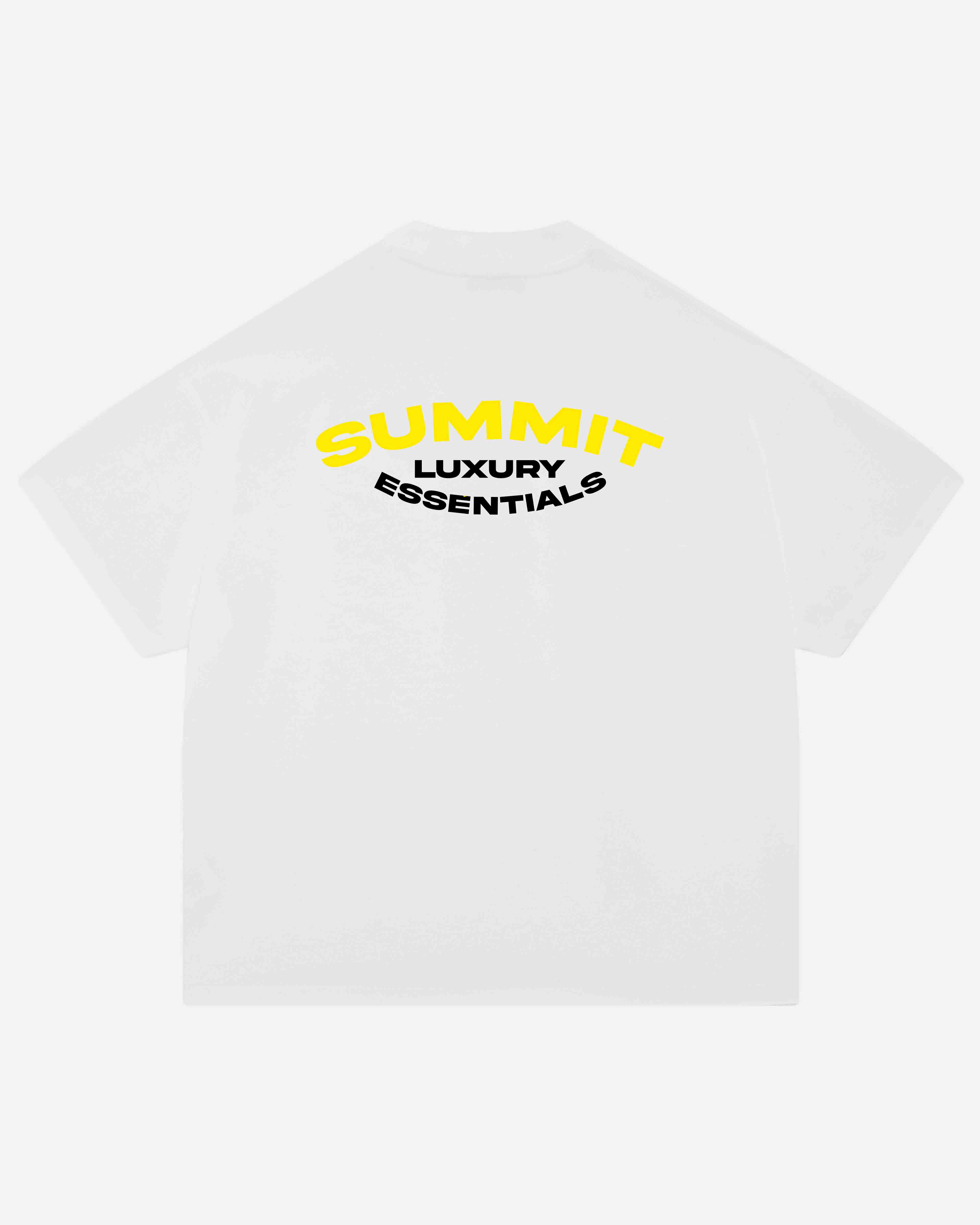 LUXURY ESSENTIALS T-SHIRT - WHITE/YELLOW from Summit Clothing UK