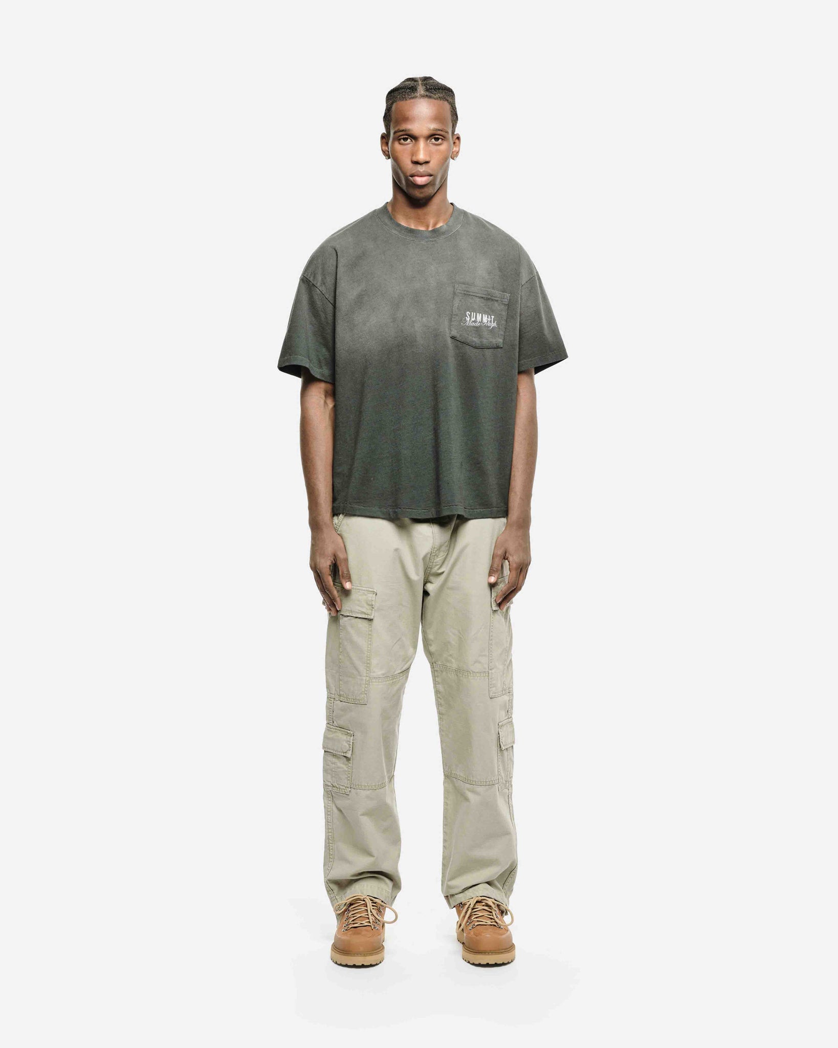 MADE TOUGH POCKET T-SHIRT - SUN FADE BLACK from Summit Clothing UK
