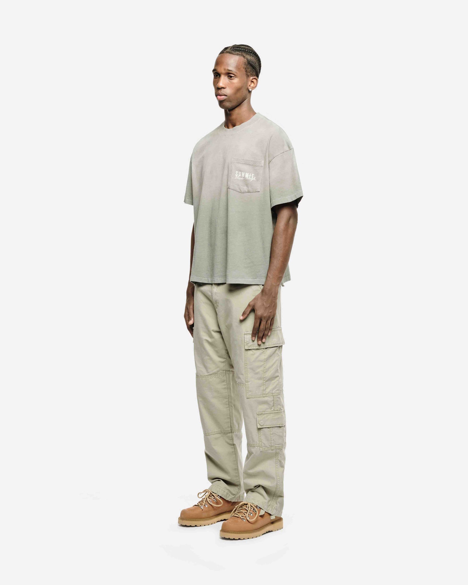MADE TOUGH POCKET T-SHIRT - SUN FADE GREY from Summit Clothing UK