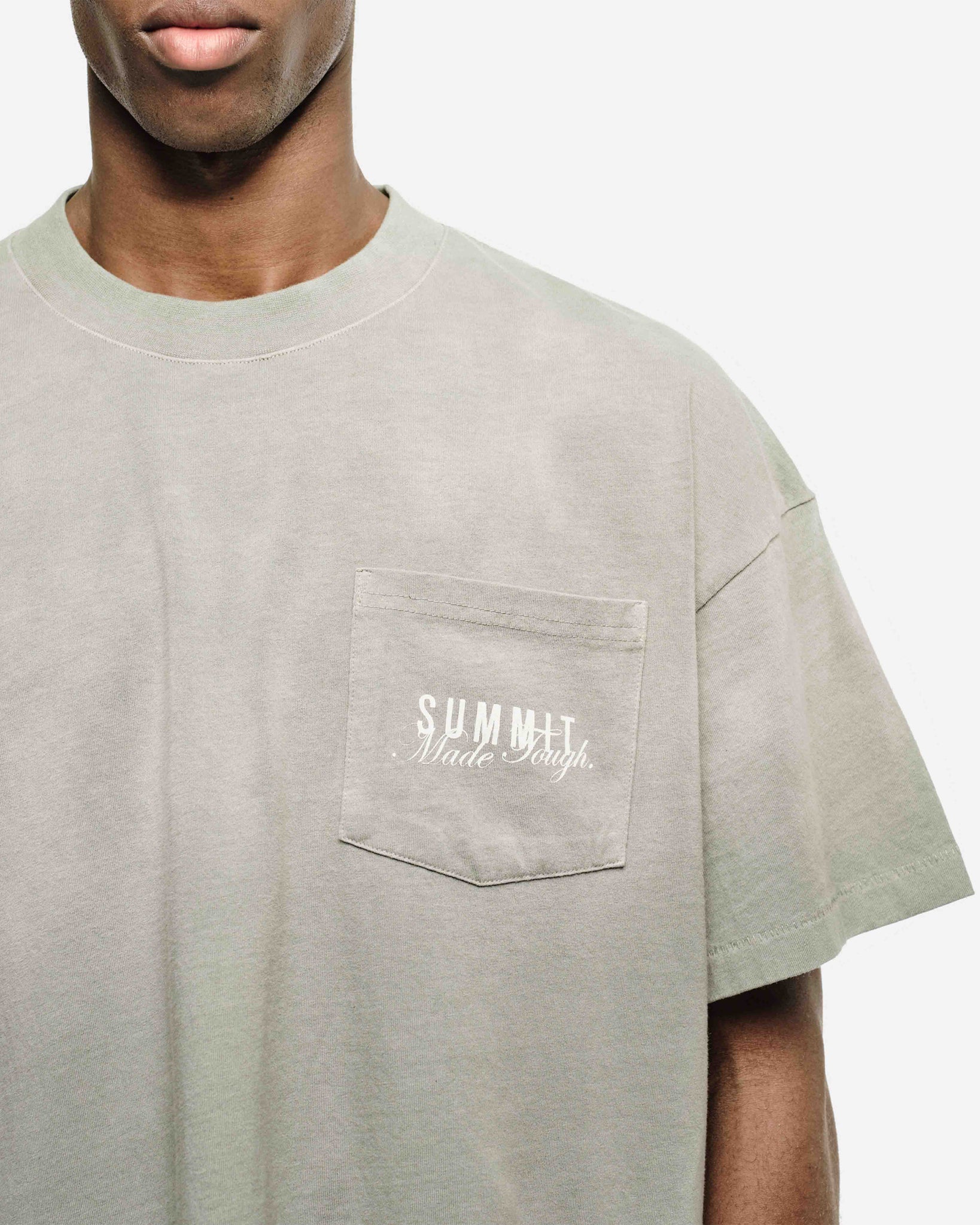 MADE TOUGH POCKET T-SHIRT - SUN FADE GREY from Summit Clothing UK
