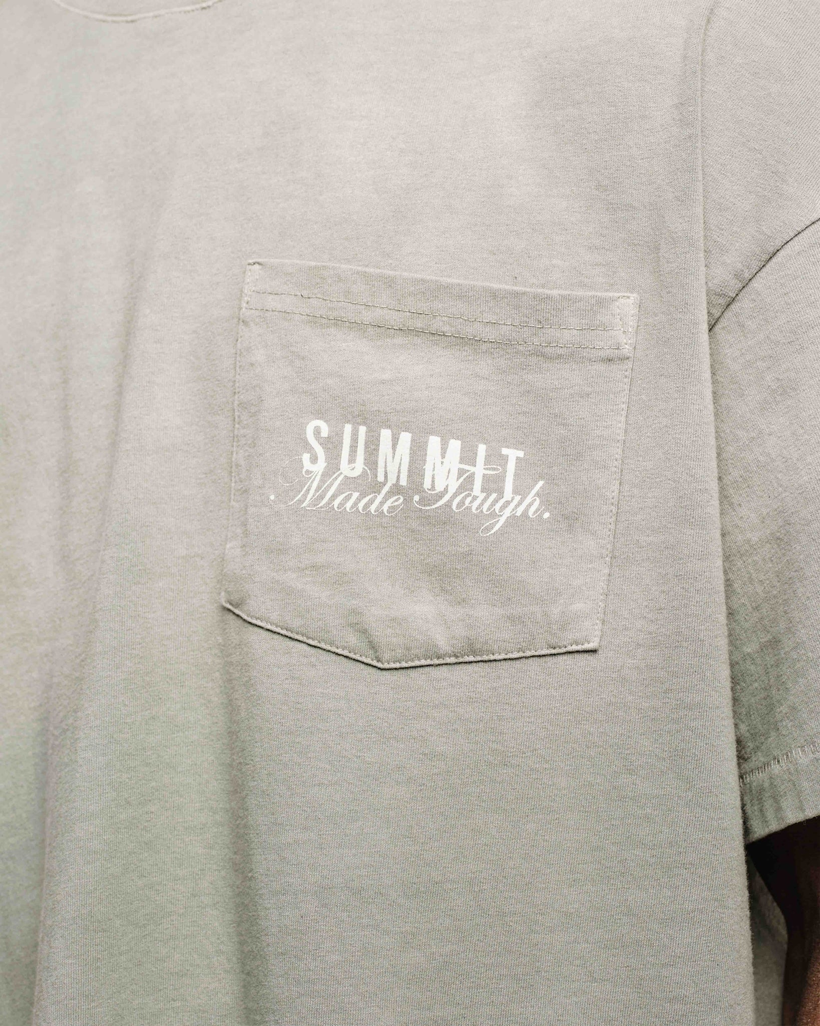 MADE TOUGH POCKET T-SHIRT - SUN FADE GREY from Summit Clothing UK