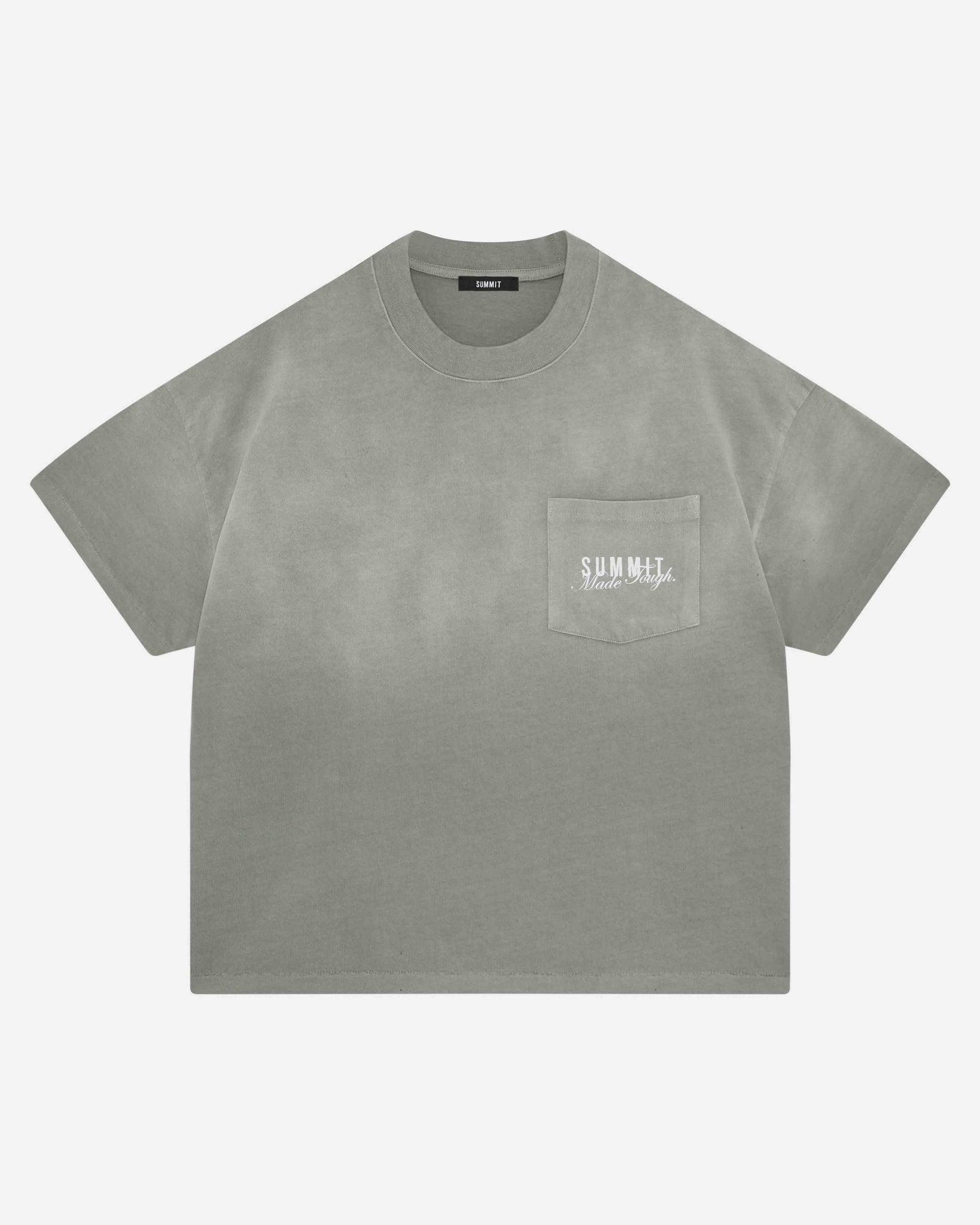 MADE TOUGH POCKET T-SHIRT - SUN FADE GREY from Summit Clothing UK