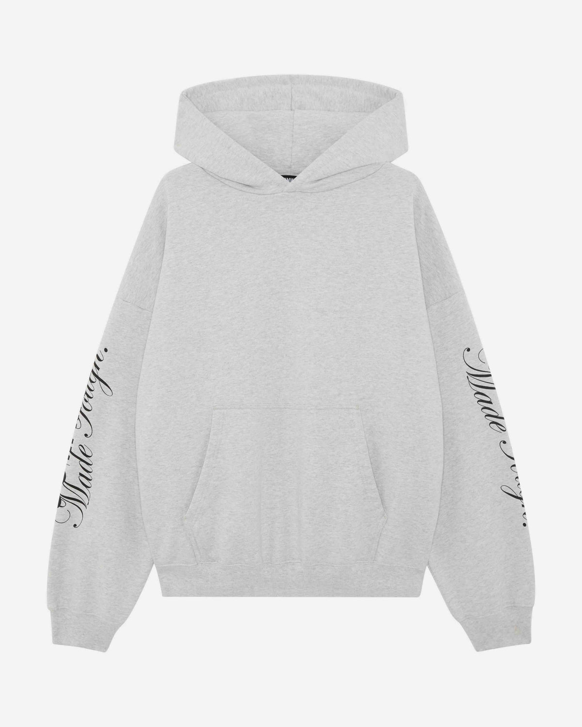 MADE TOUGH SLEEVE PRINT HOODIE - MARL GREY from Summit Clothing UK
