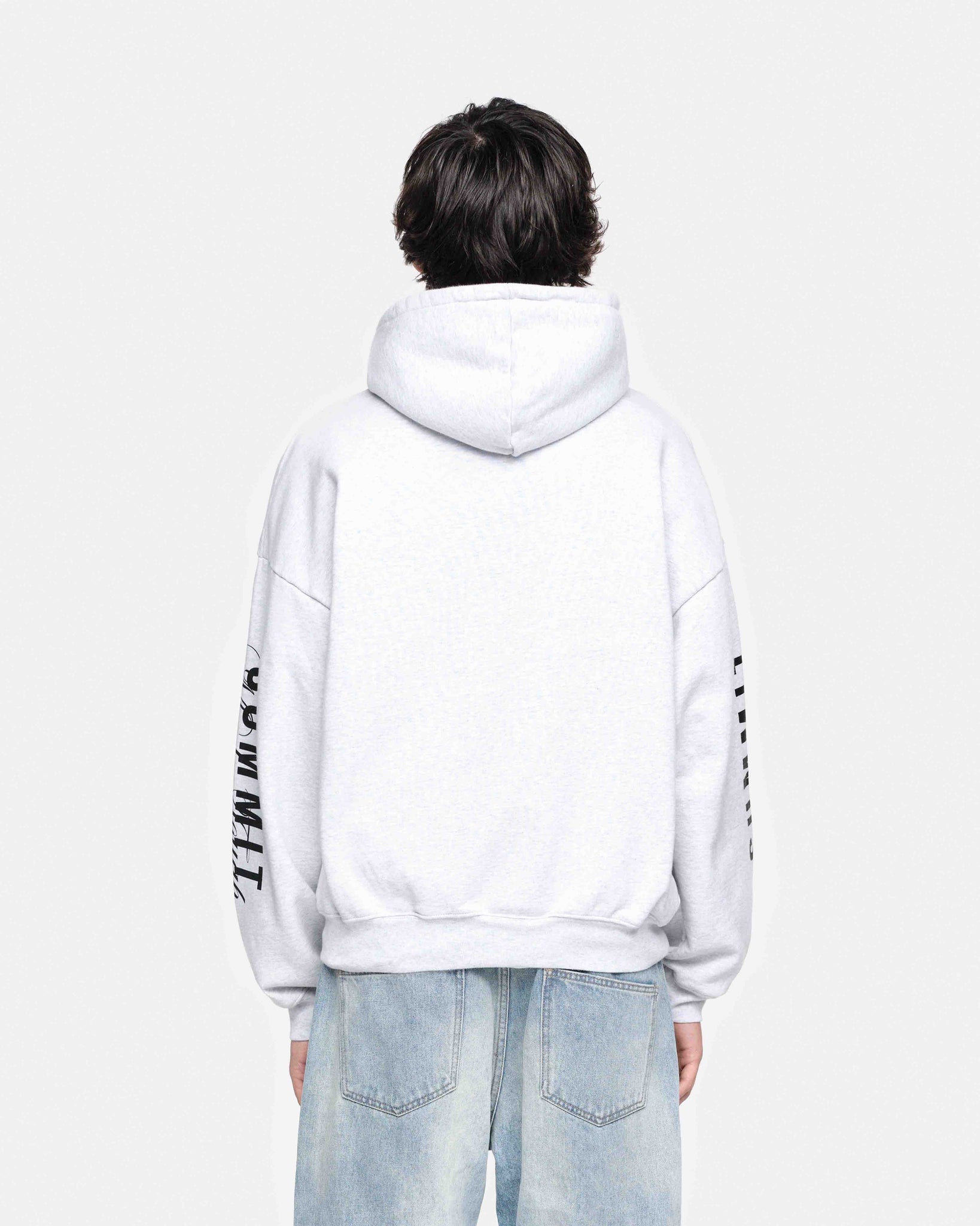 MADE TOUGH SLEEVE PRINT HOODIE - MARL GREY from Summit Clothing UK