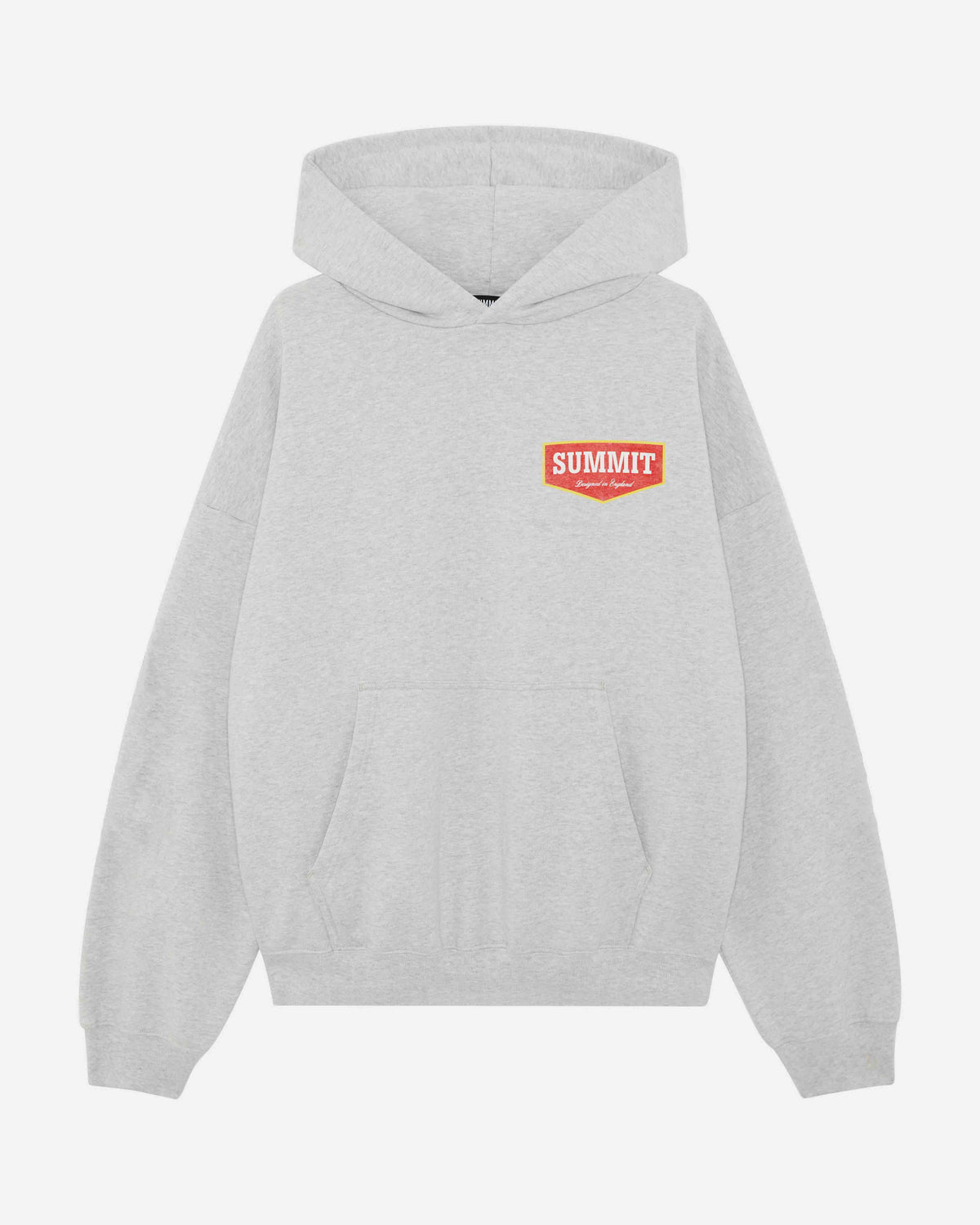 PATCH LOGO HOODIE - MARL GREY from Summit Clothing UK