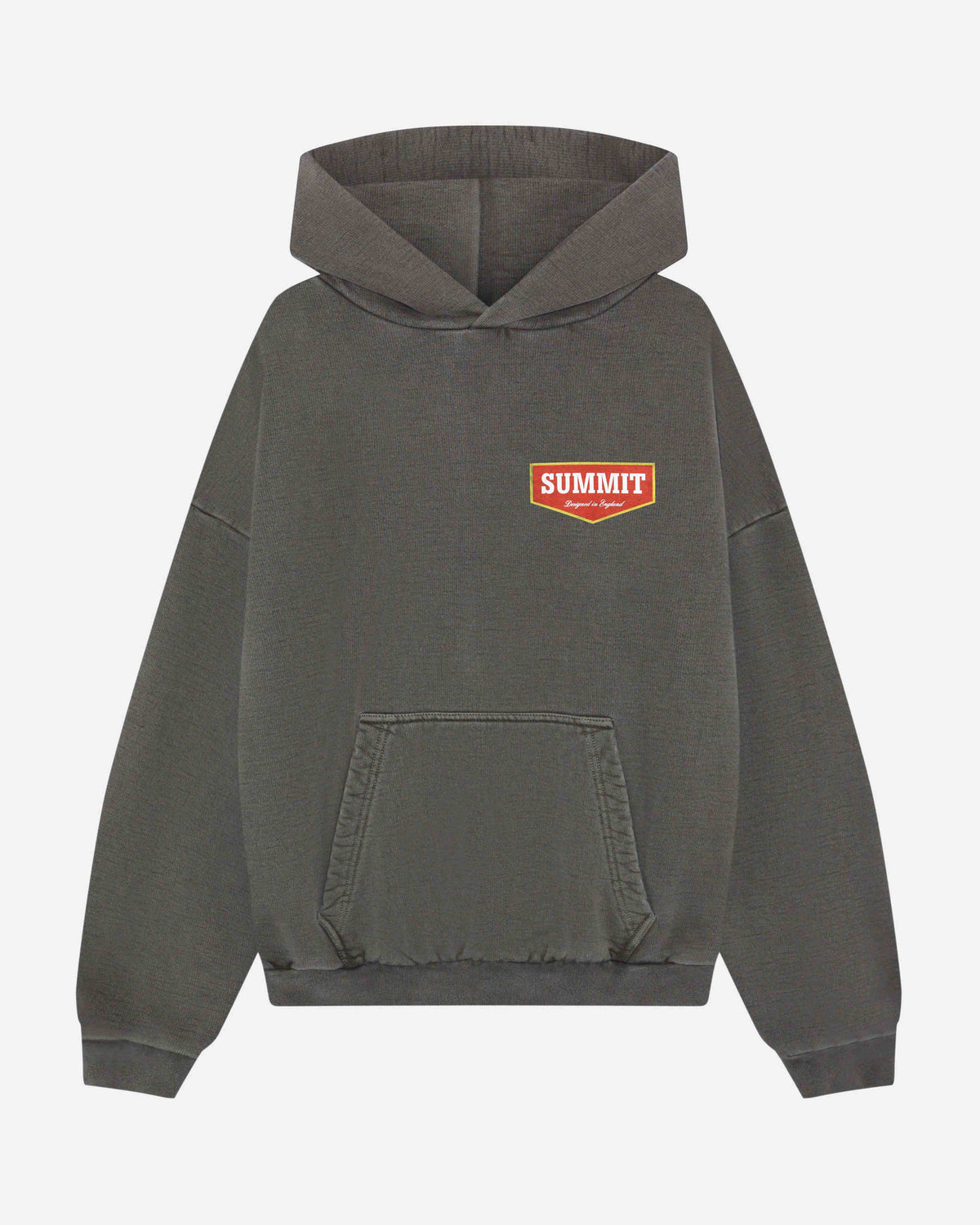 PATCH LOGO HOODIE - VINTAGE GREY from Summit Clothing UK