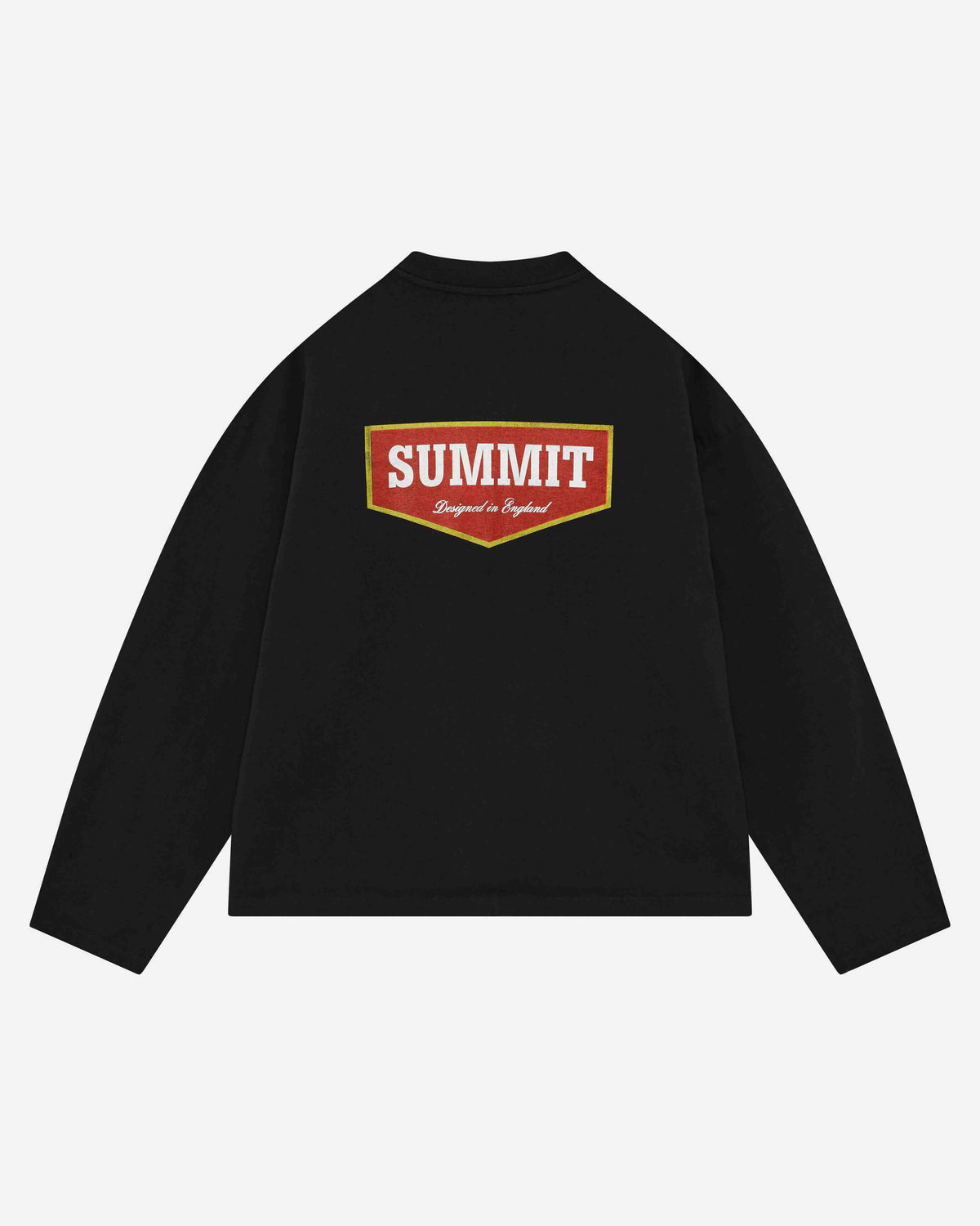 PATCH LOGO LONG SLEEVE T-SHIRT - BLACK from Summit Clothing UK